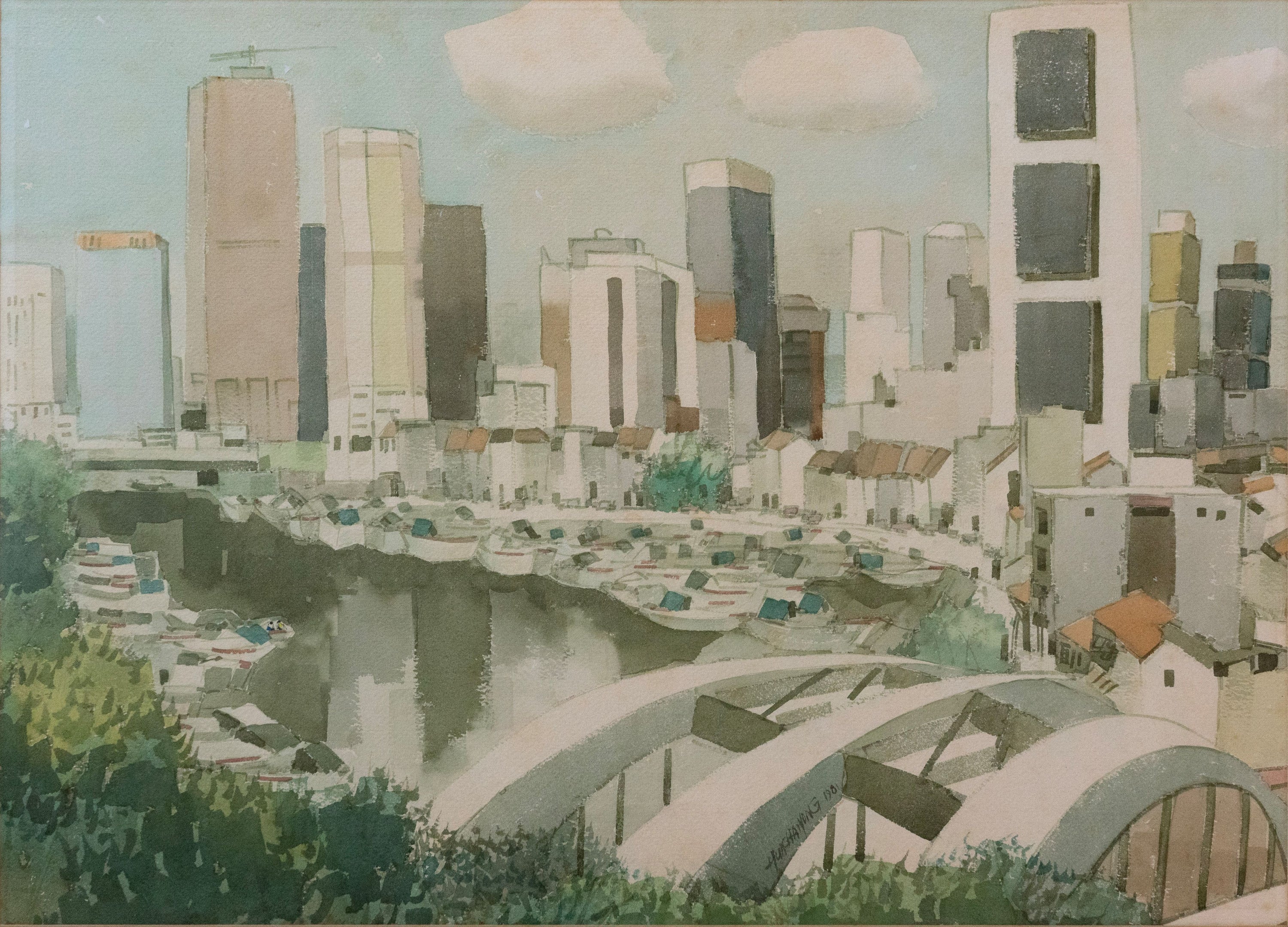 Hua Chai Yong, Untitled (Singapore River), 1981