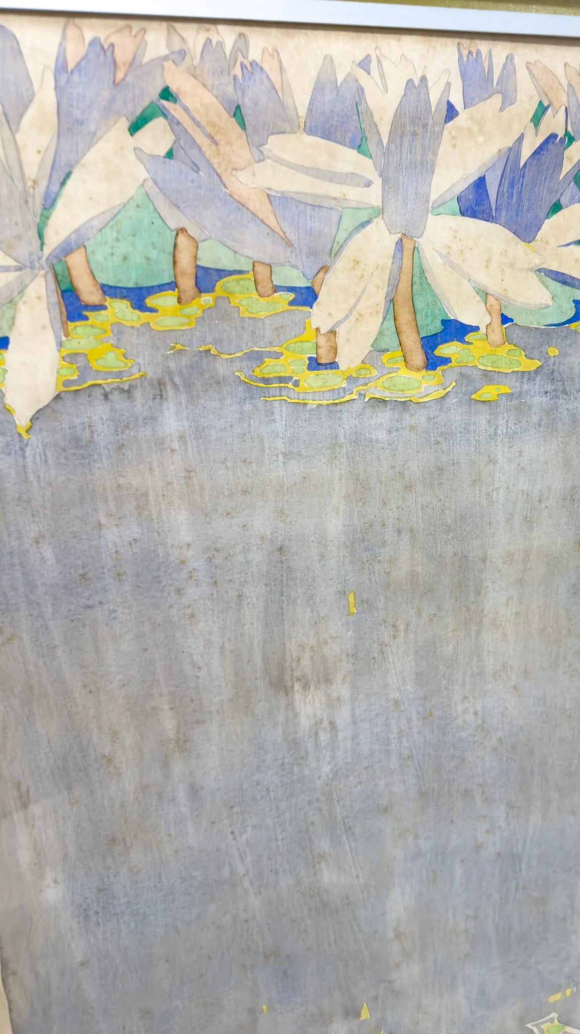 Teng Nee Cheong, Untitled (White Lotus with Koi), 1987