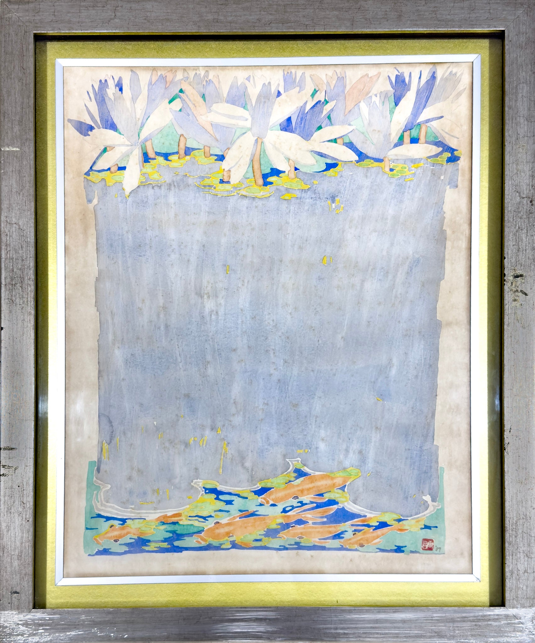 Teng Nee Cheong, Untitled (White Lotus with Koi), 1987