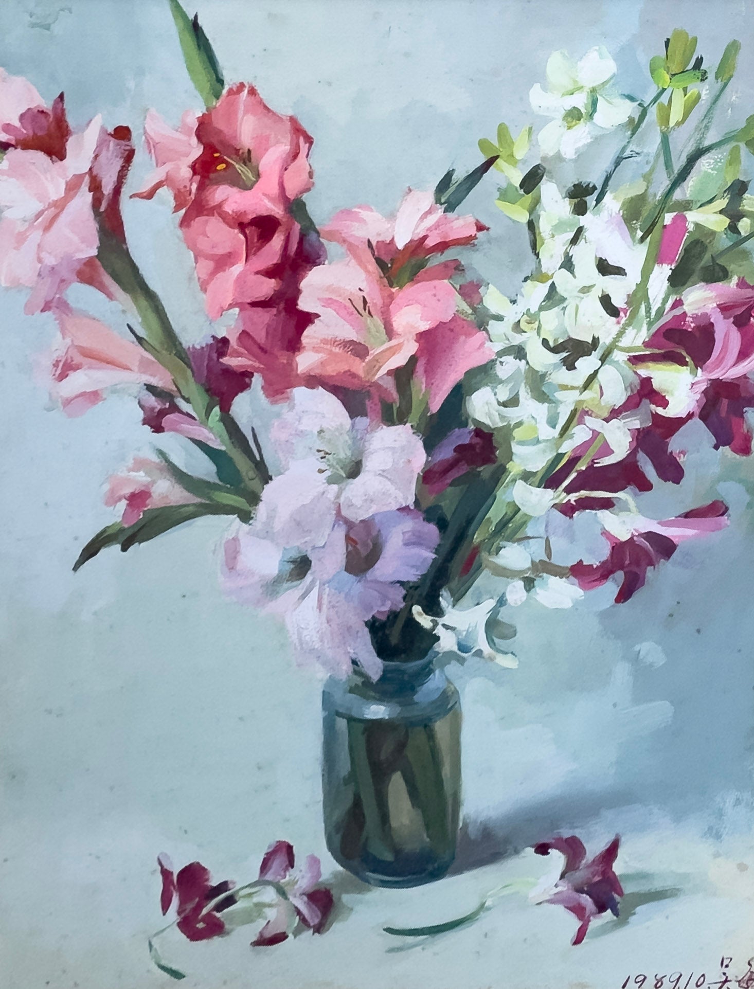 吴敏, Untitled (Flowers in a Vase), 1989