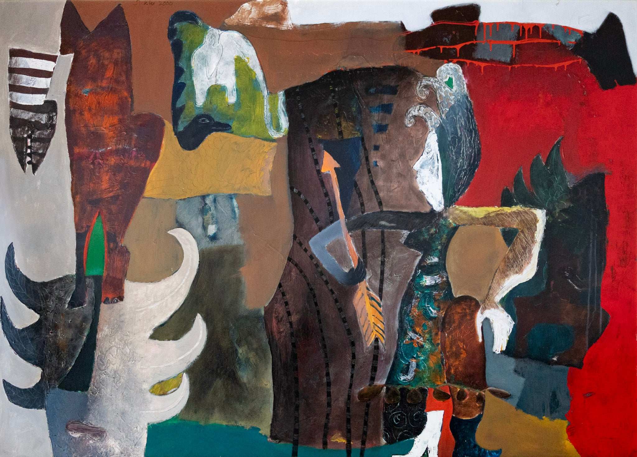 I Wayan Sujana Suklu, Untitled (Hunter with Arrows), Undated