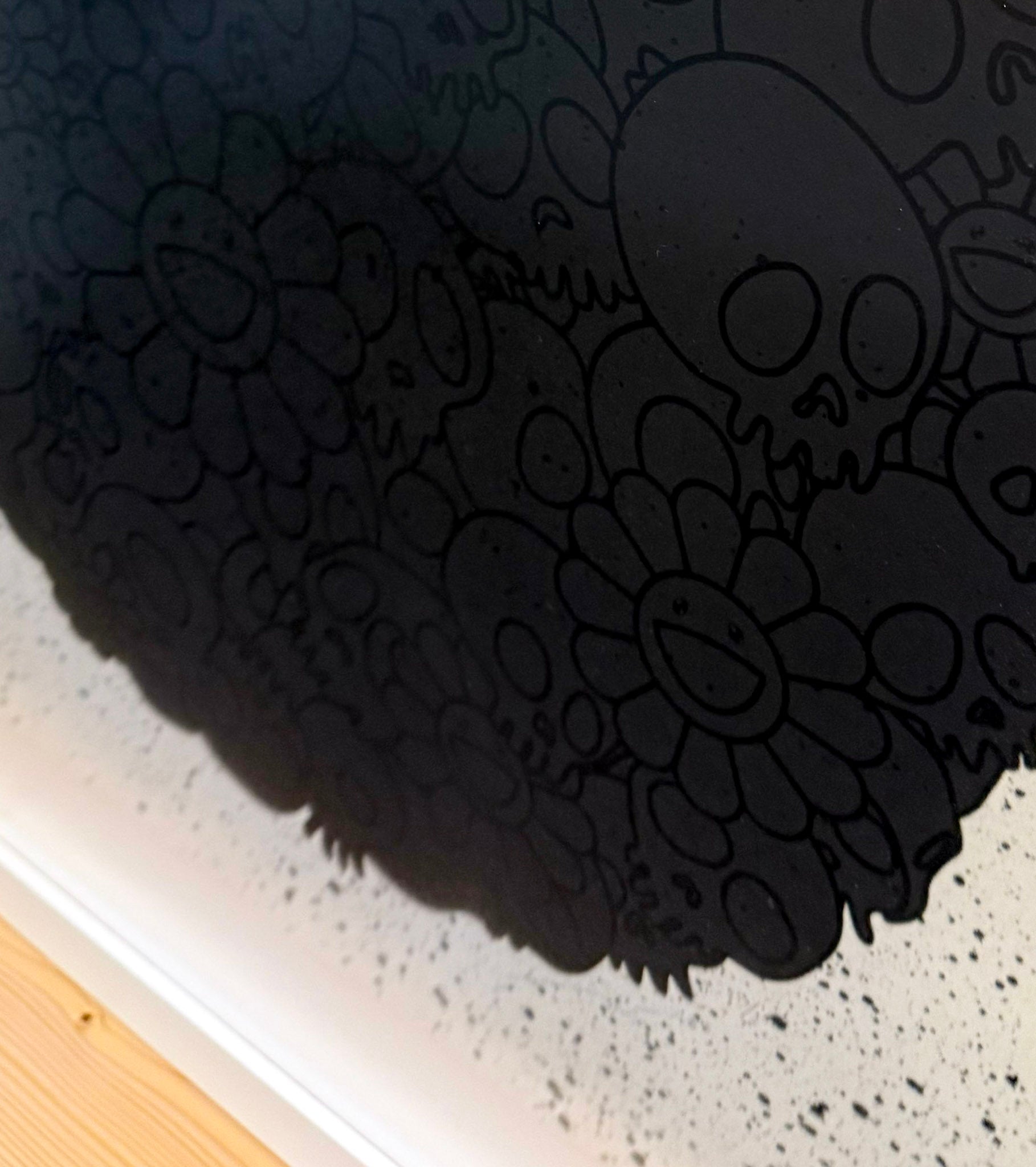 Takashi Murakami, Black Lives Matter (Round with Skulls and Flowers), 2020