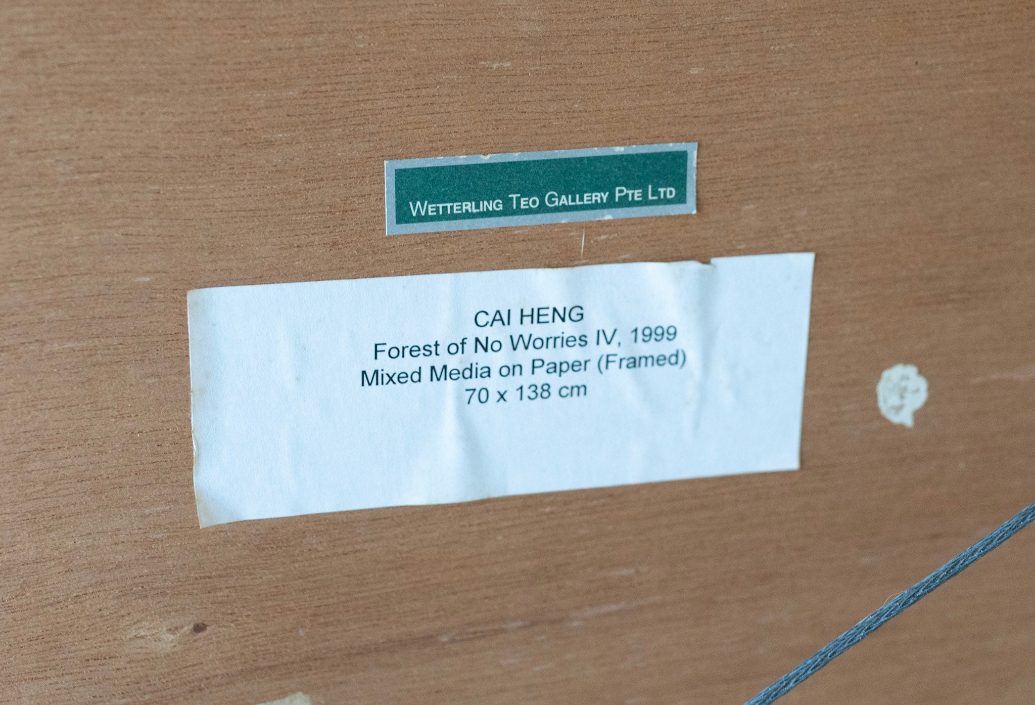 Cai Heng, Forest of No Worries IV, 1999