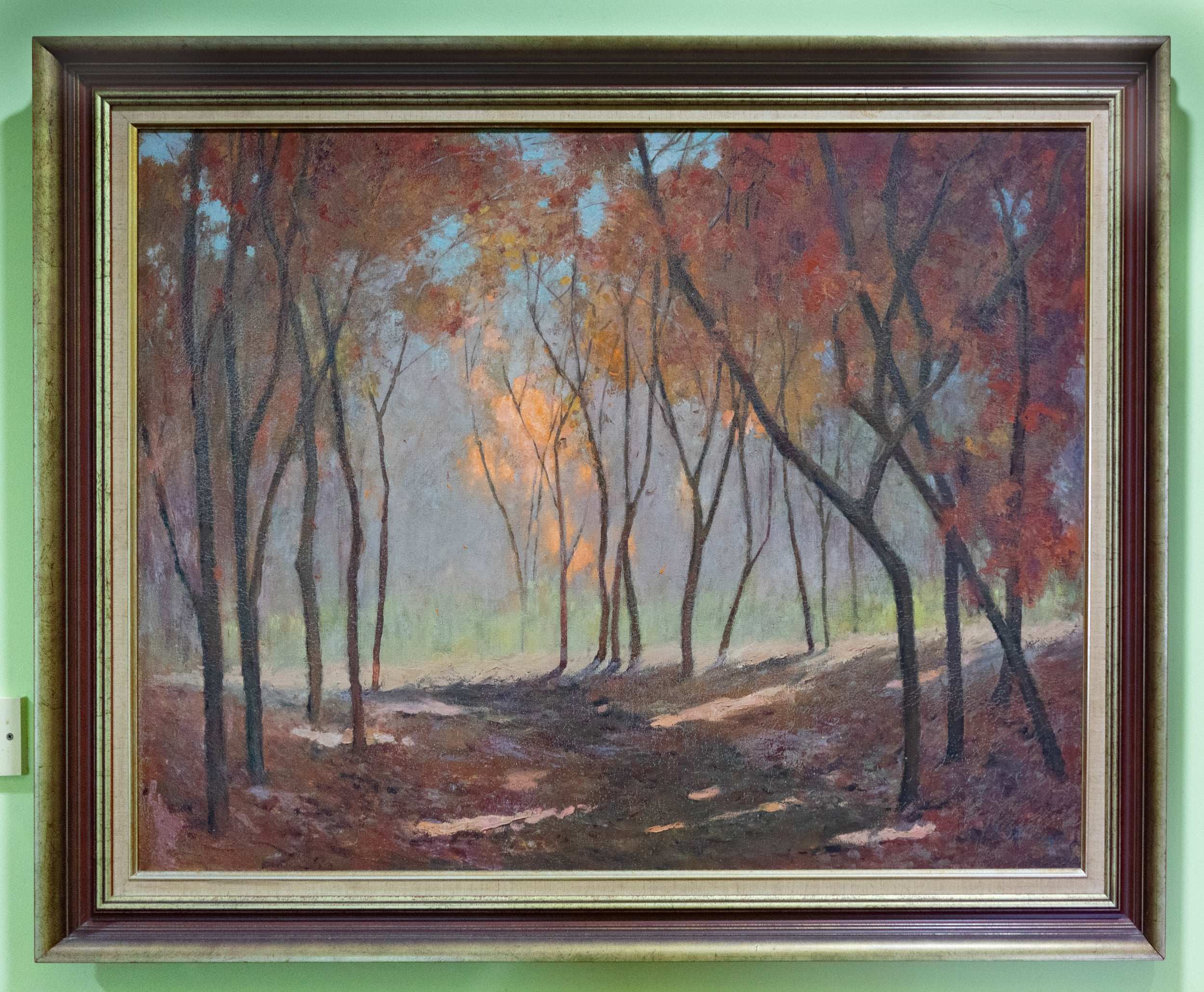 Unknown Artist, Untitled (Autumn Forest), 1989