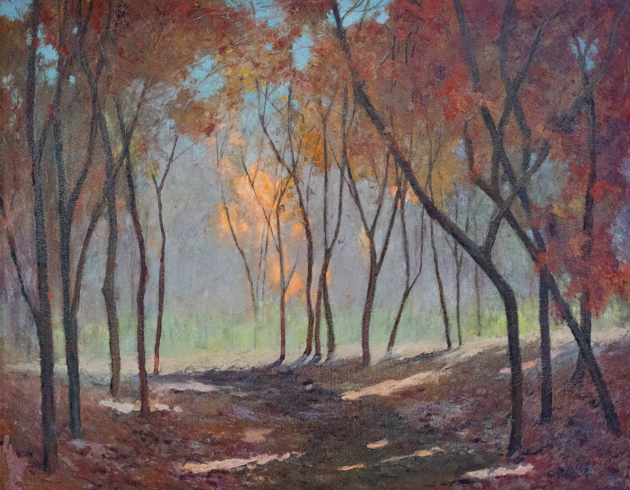 Unknown Artist, Untitled (Autumn Forest), 1989