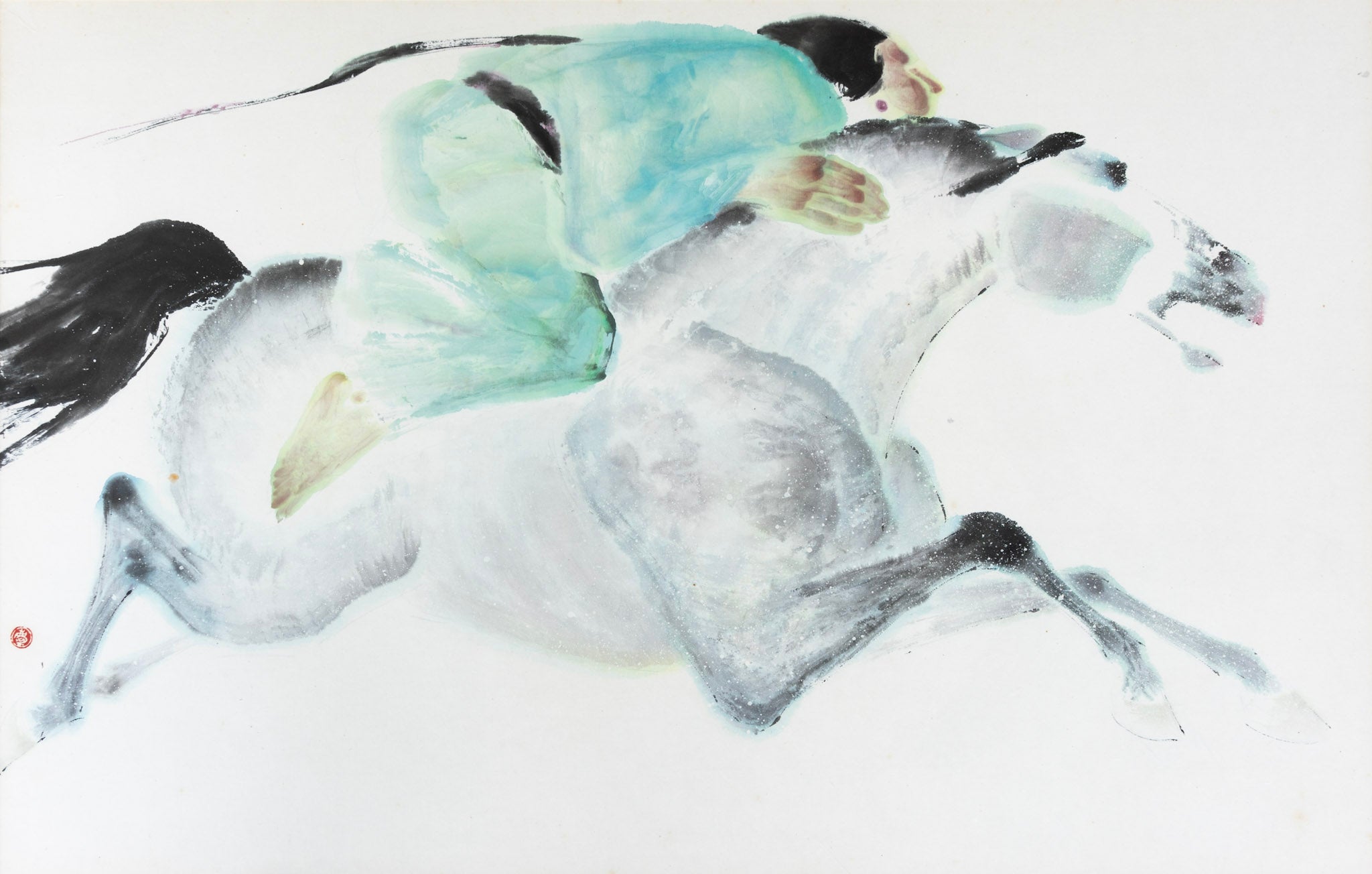 Zeng Shanqing, Untitled (A Horse and its Green Rider), Undated