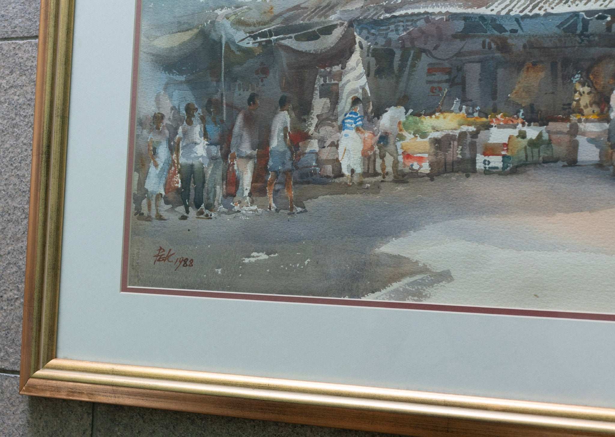 Peh Eng Seng, Untitled (Market Scene), 1988