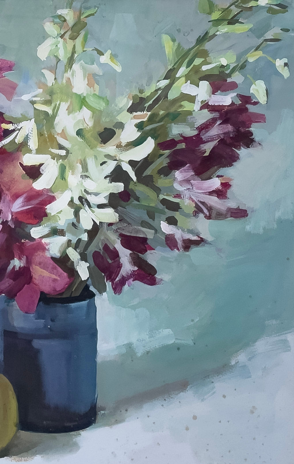 吴敏, Untitled (Still Life with Vase of Flowers and Apples), 1989