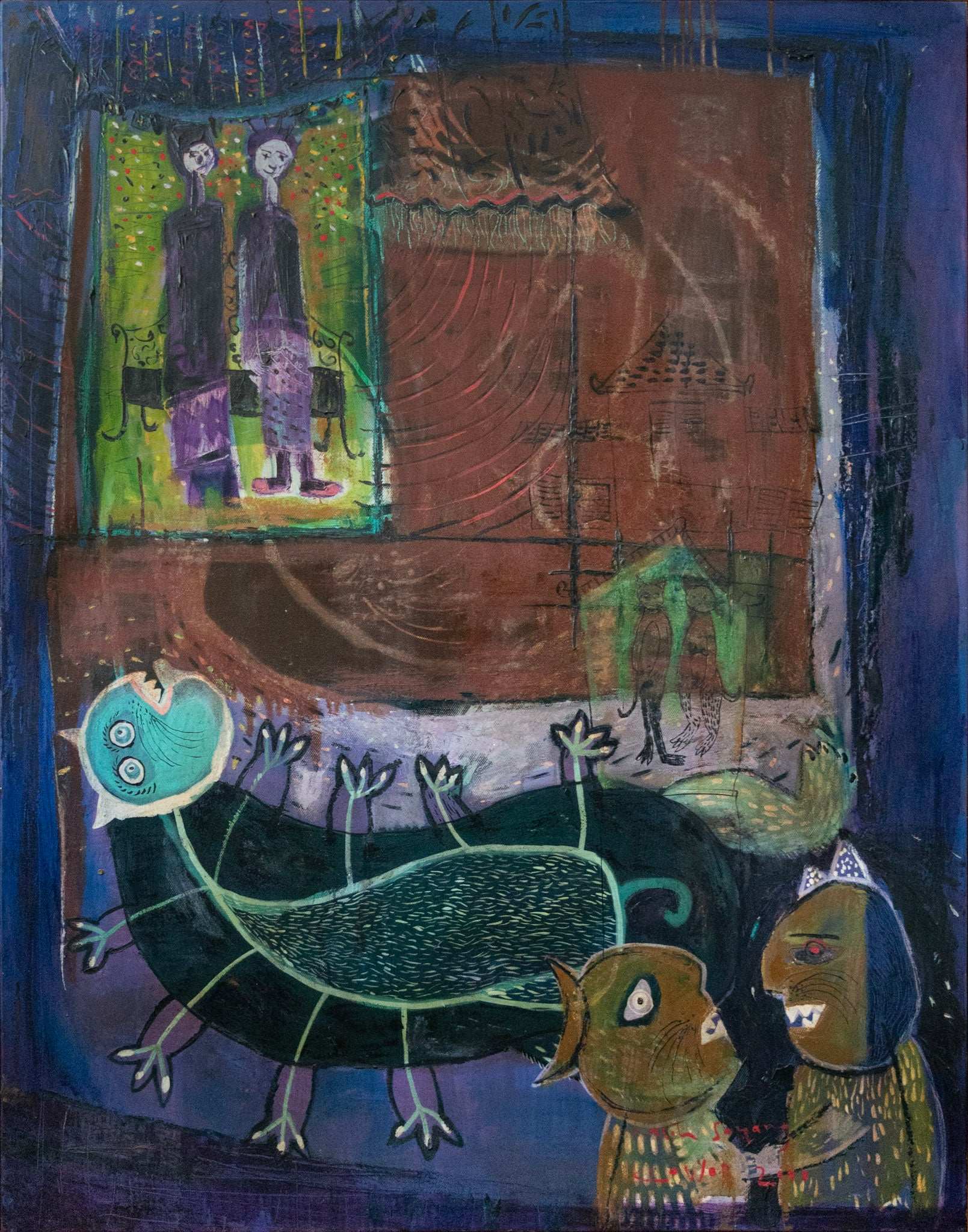 Klowor Waldiyono, Untitled (Brown Creatures), 2000