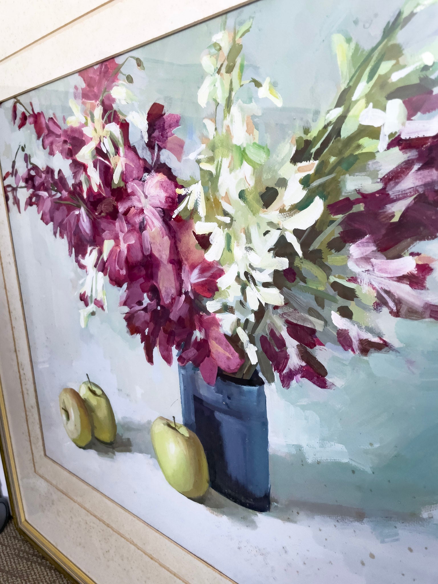 吴敏, Untitled (Still Life with Vase of Flowers and Apples), 1989