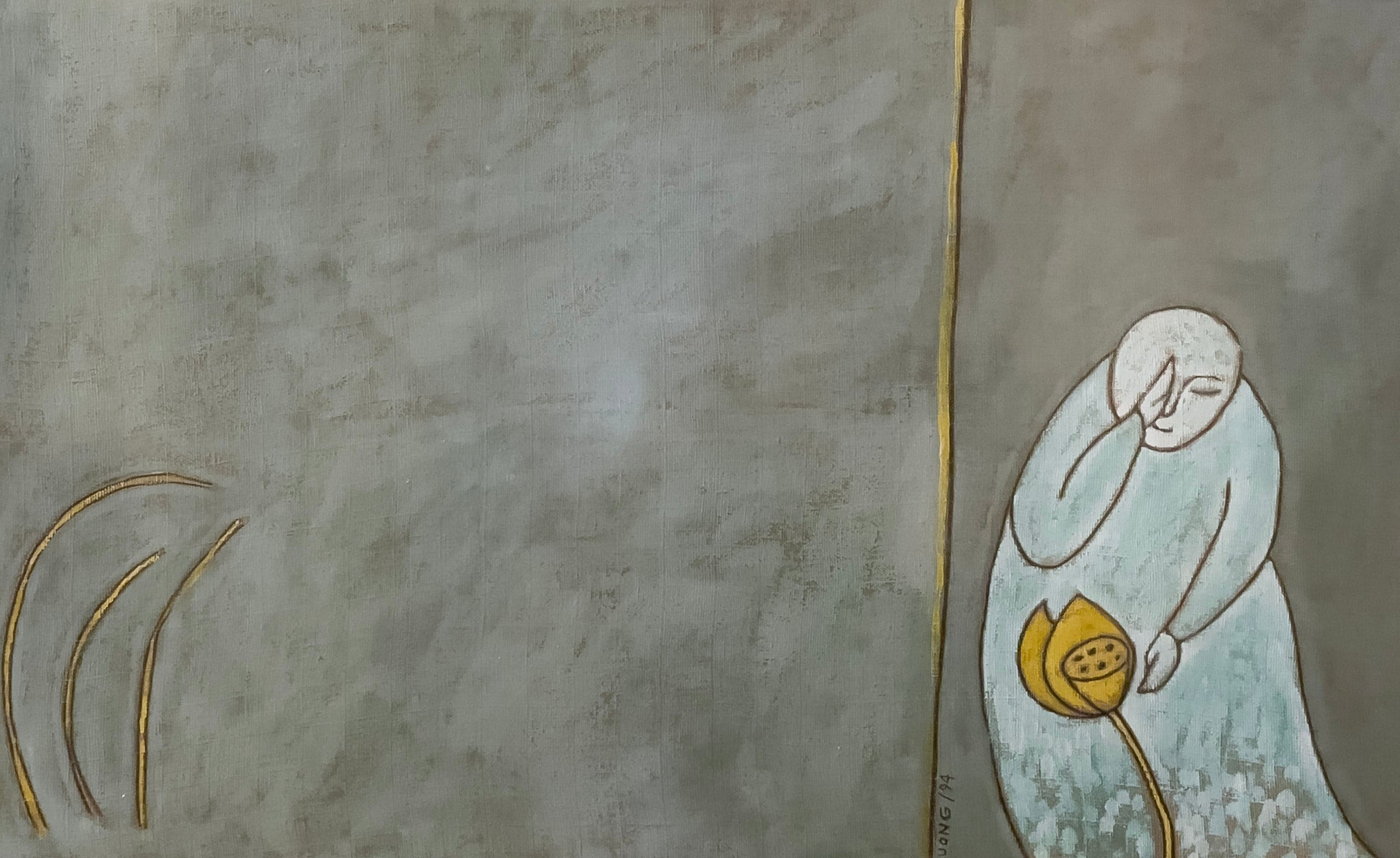 Le Thiet Cuong, Untitled (Figure with Flower), 1994