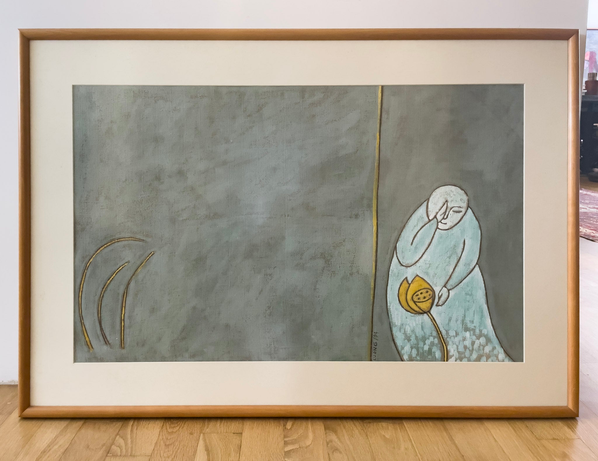 Le Thiet Cuong, Untitled (Figure with Flower), 1994