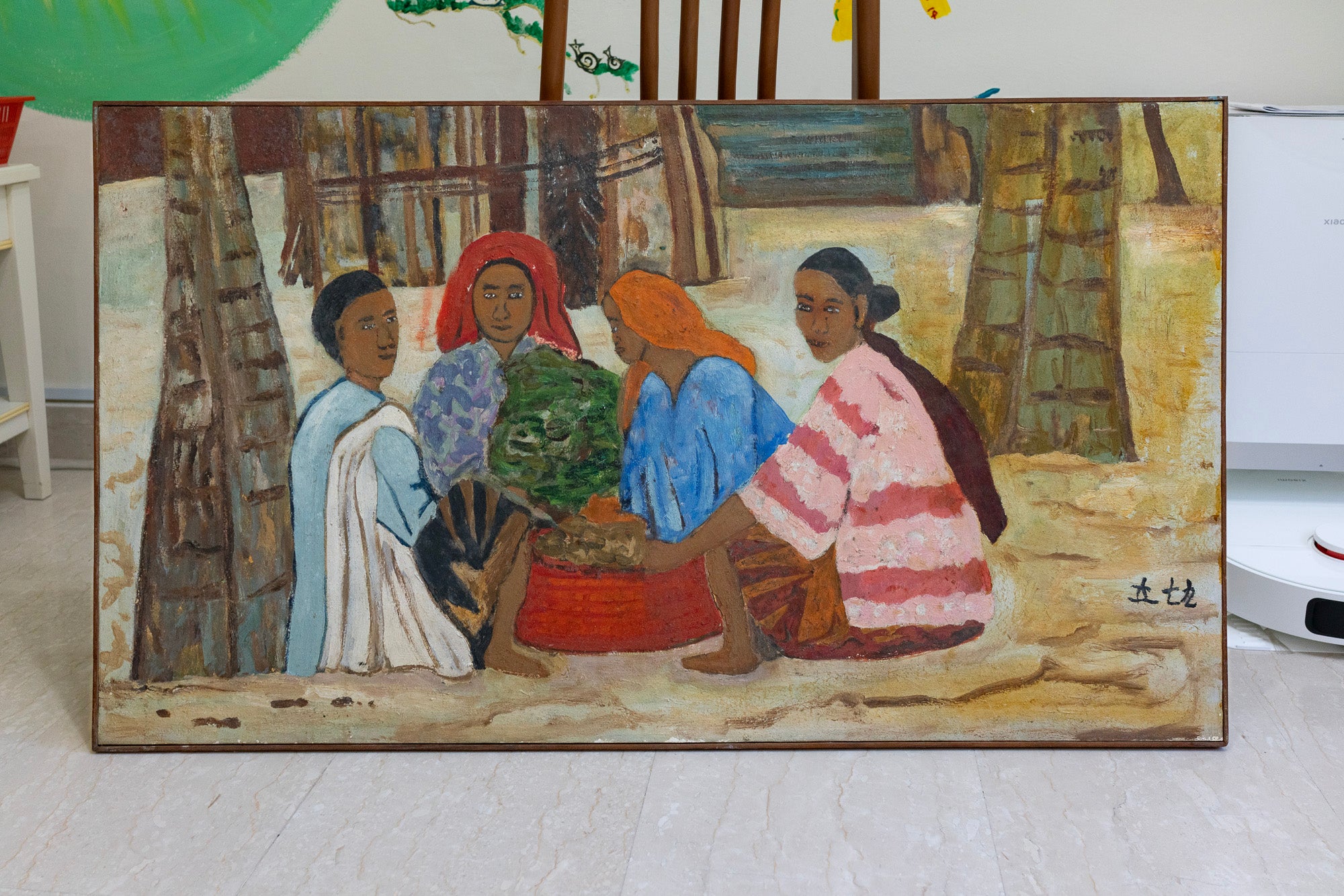 Chen Cheng Mei, Untitled (Hawkers Under Coconut Trees), 1979