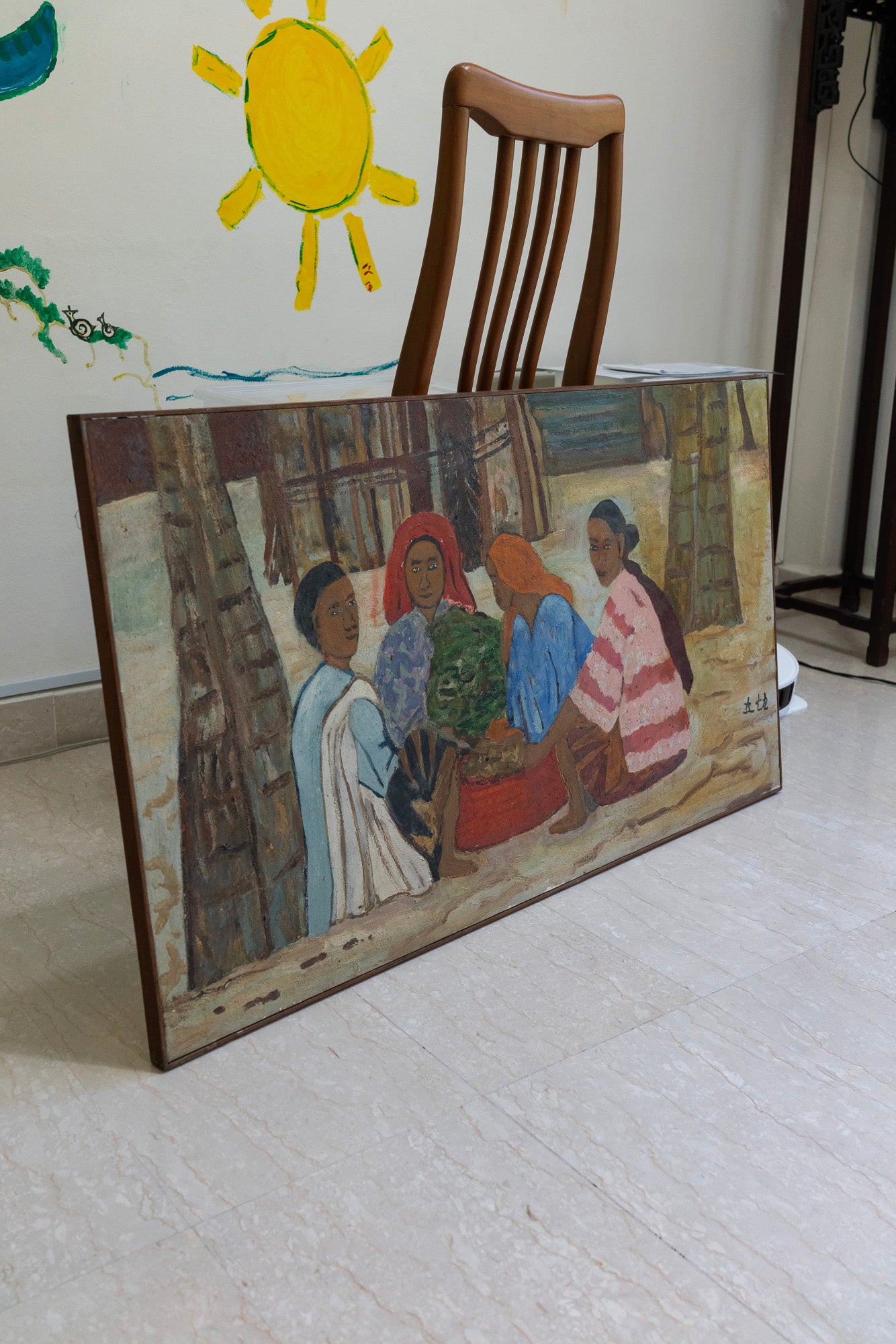 Chen Cheng Mei, Untitled (Hawkers Under Coconut Trees), 1979