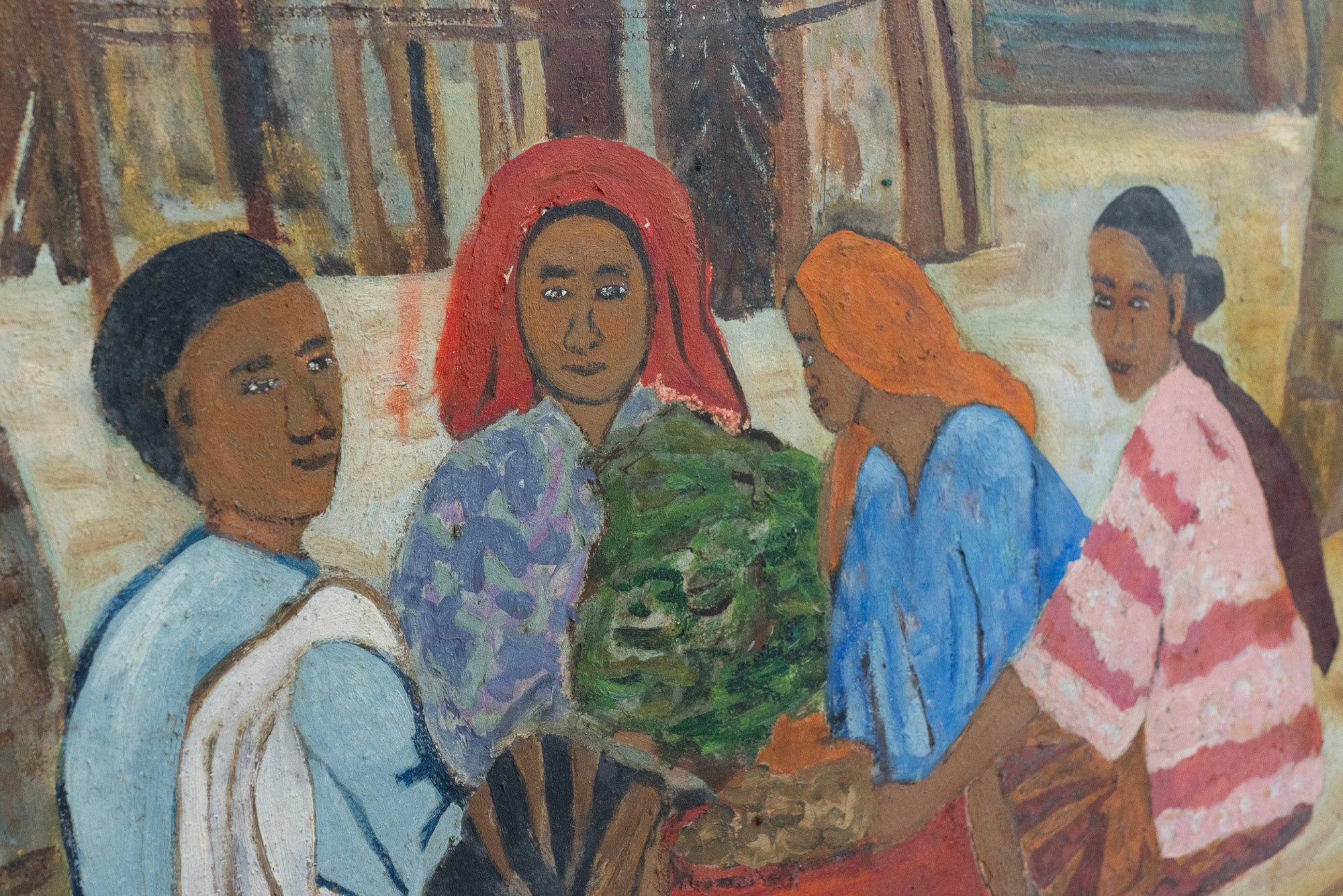 Chen Cheng Mei, Untitled (Hawkers Under Coconut Trees), 1979