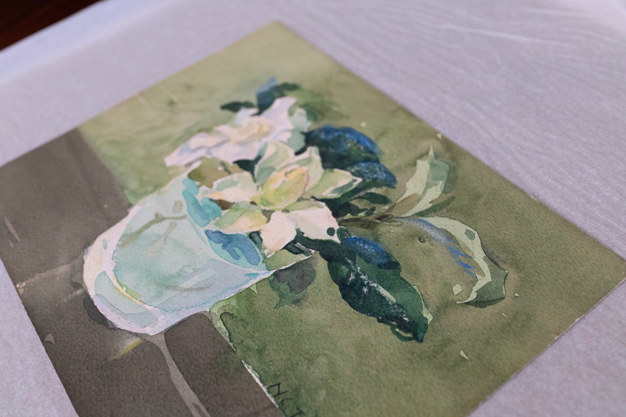 Teng Nee Cheong, A Pair of Gardenias in a Water Glass, 1971