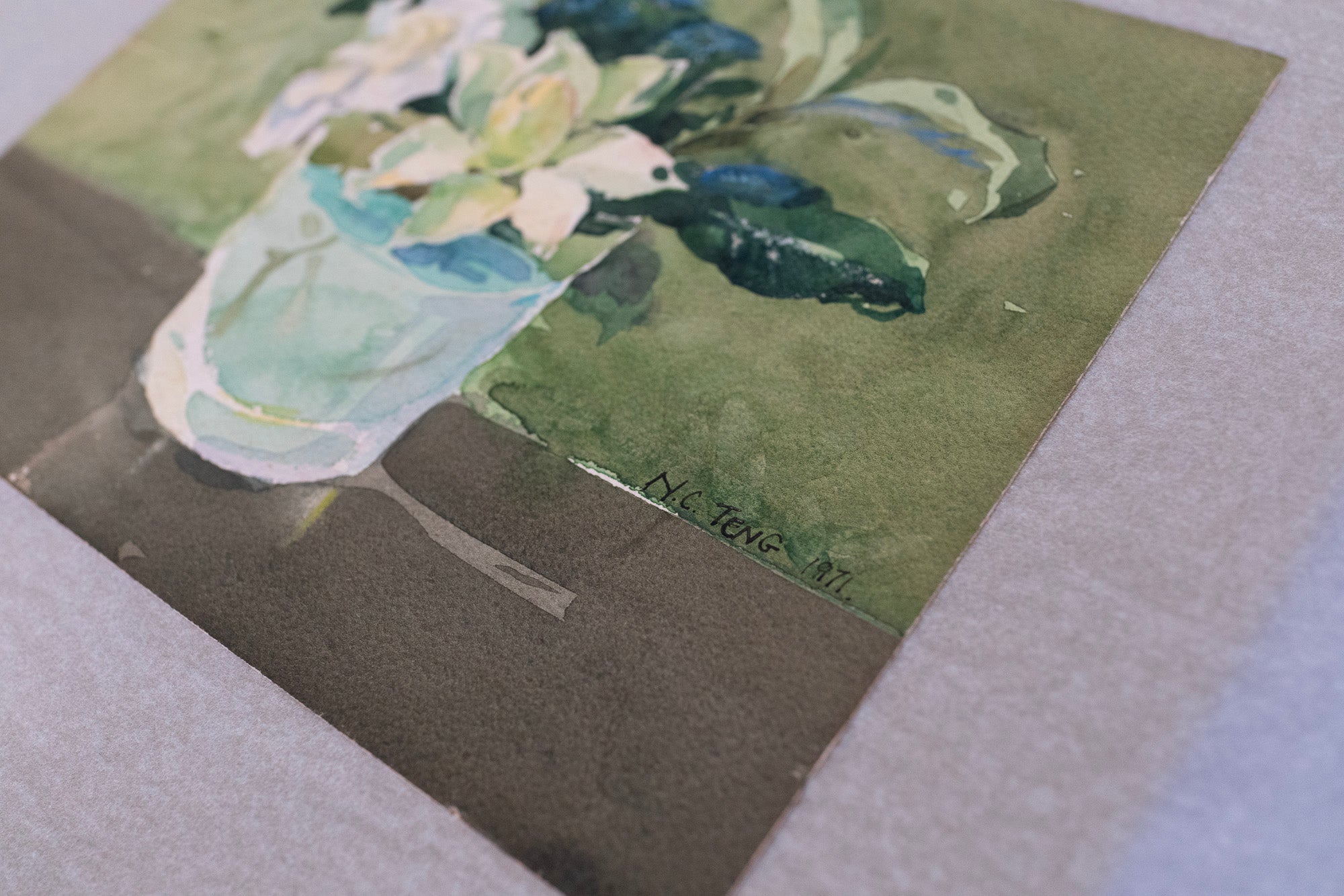 Teng Nee Cheong, A Pair of Gardenias in a Water Glass, 1971