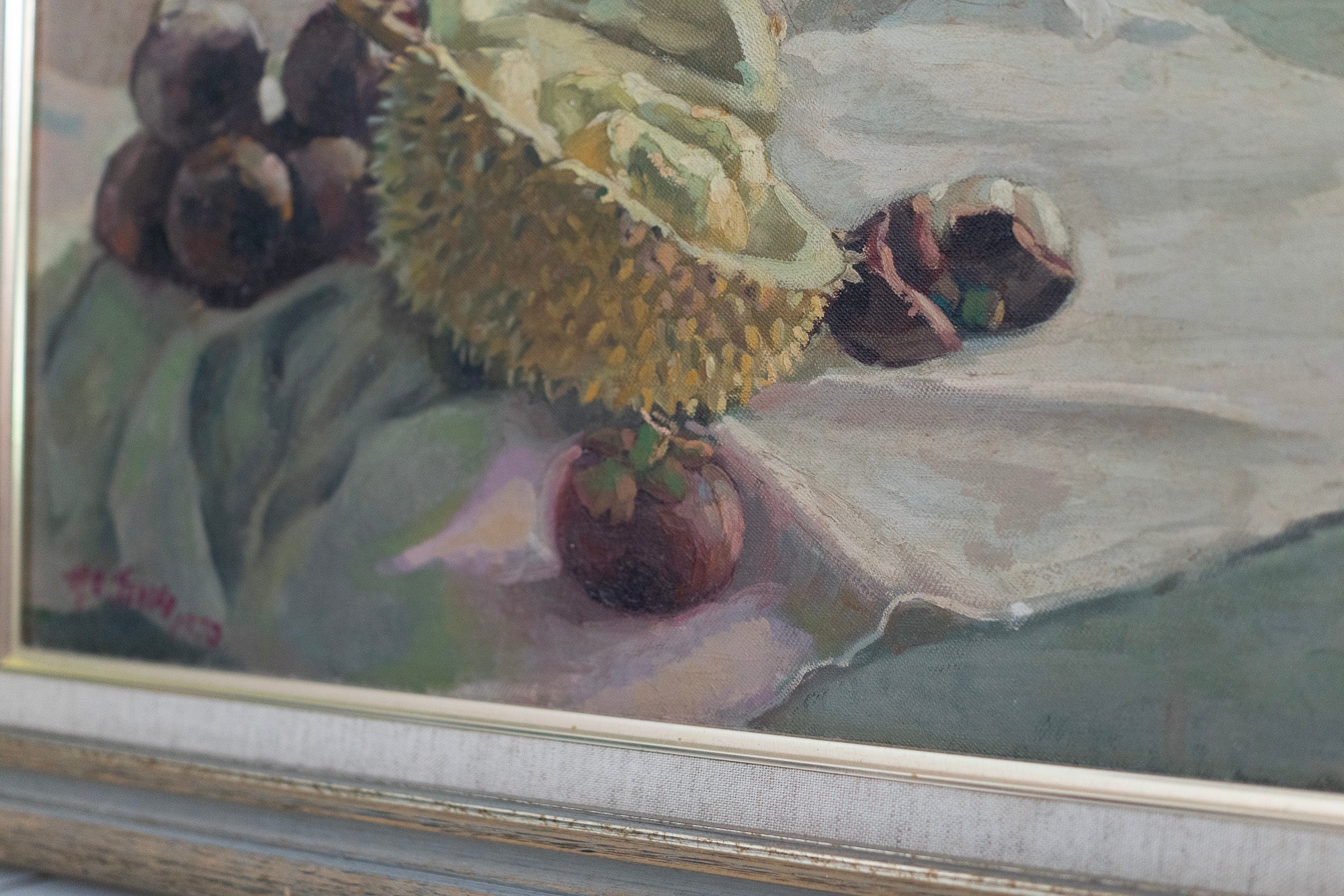 Teng Nee Cheong, Still Life with Mangosteens and Durians, 1970