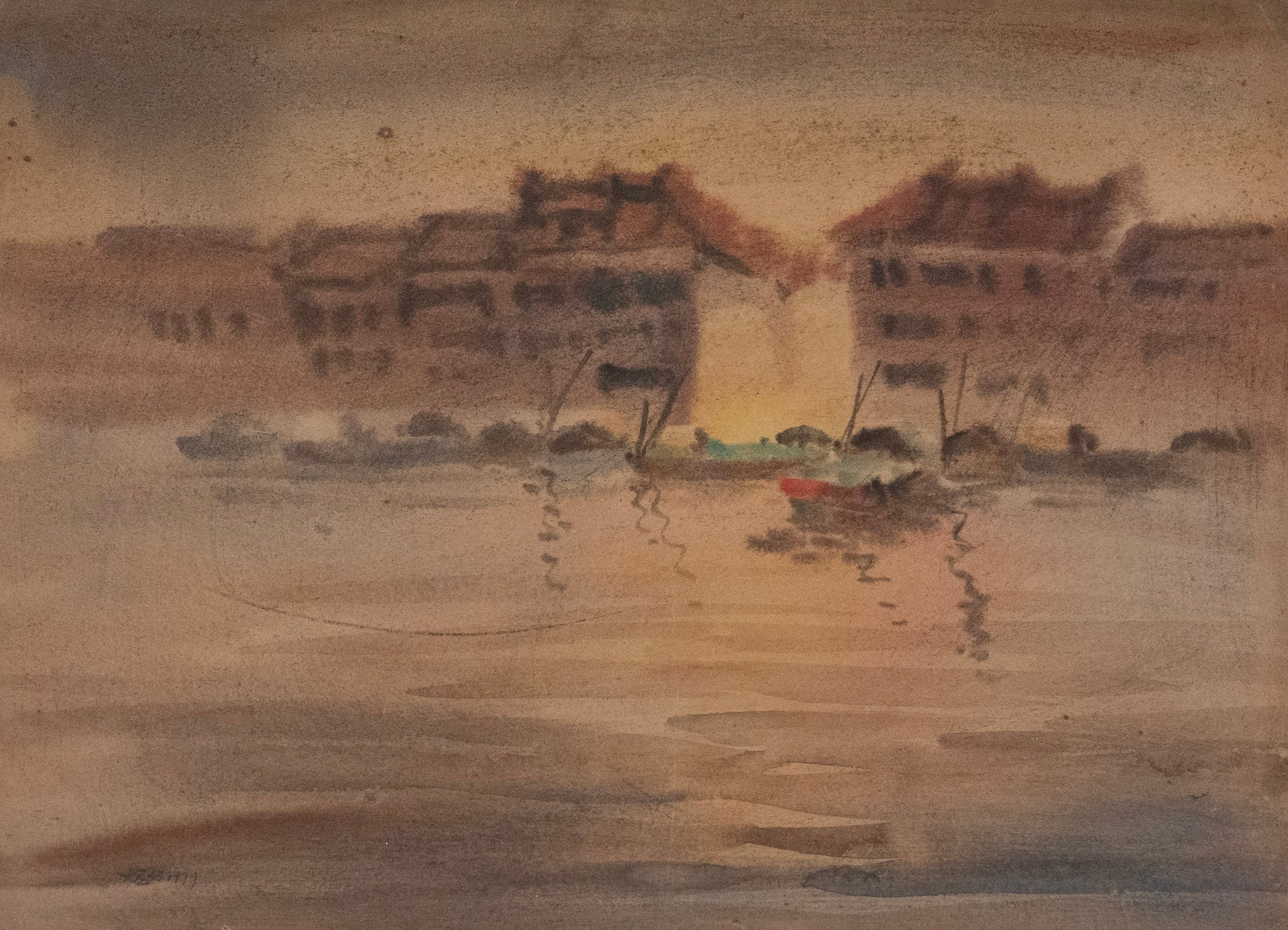 陈永吉, Untitled (Quay Scene), 1977