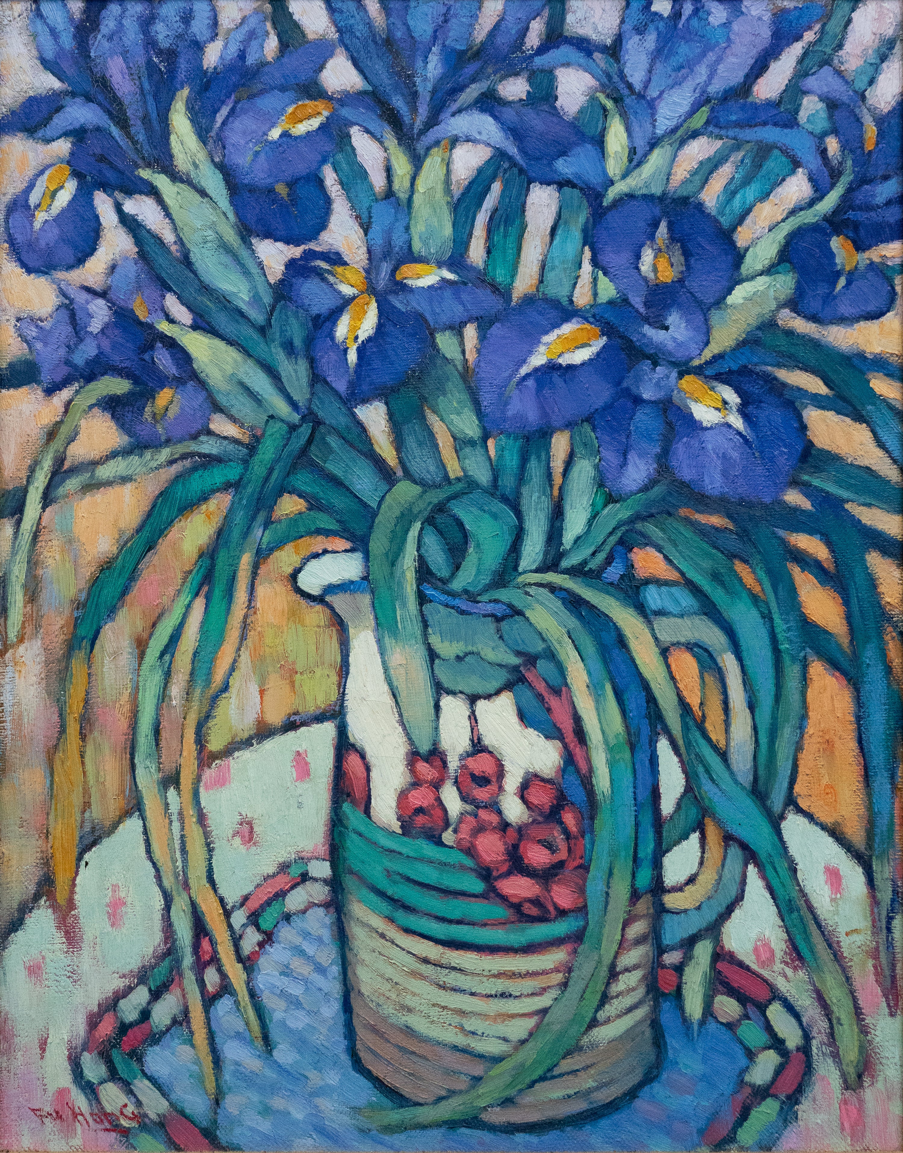 Hong Fu, Untitled (Still Life with Purple Iris), Undated