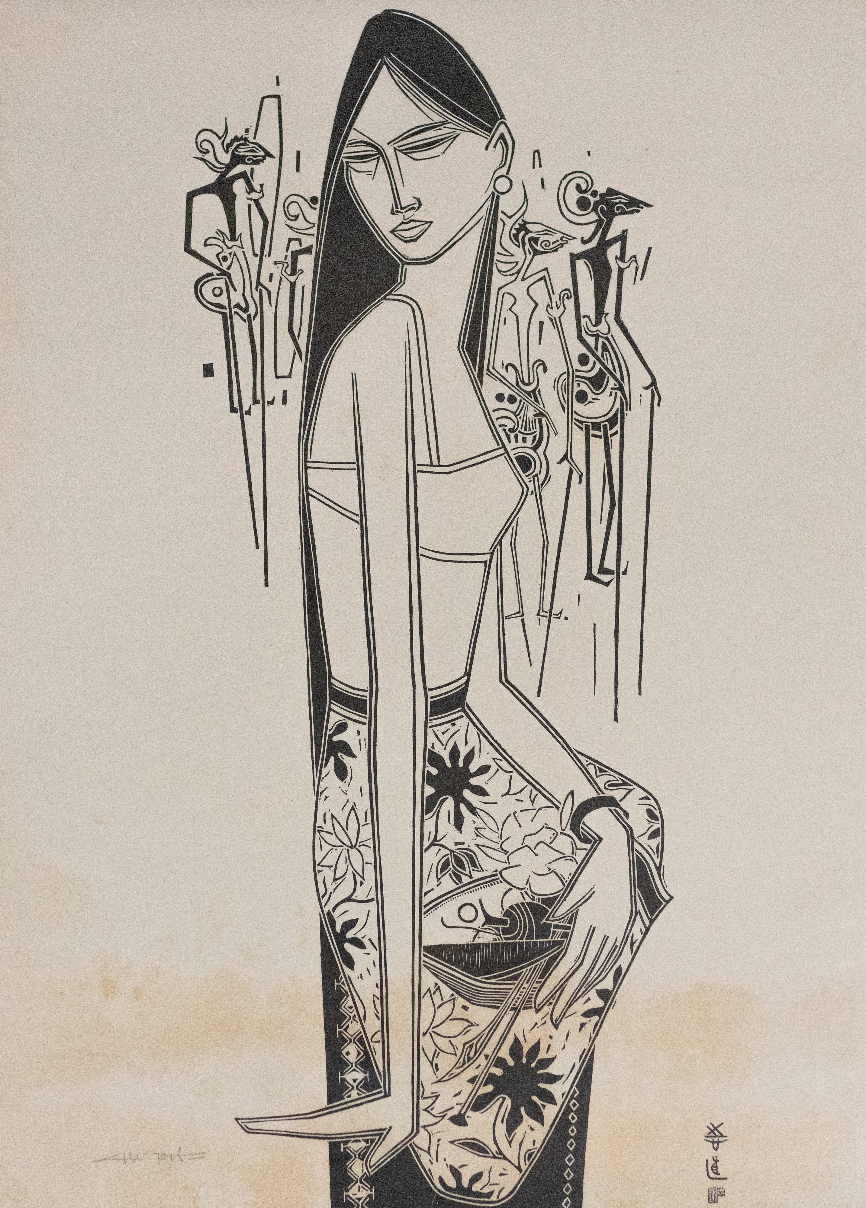 Tay Chee Toh, Reproduction of a Woodblock Print, Undated