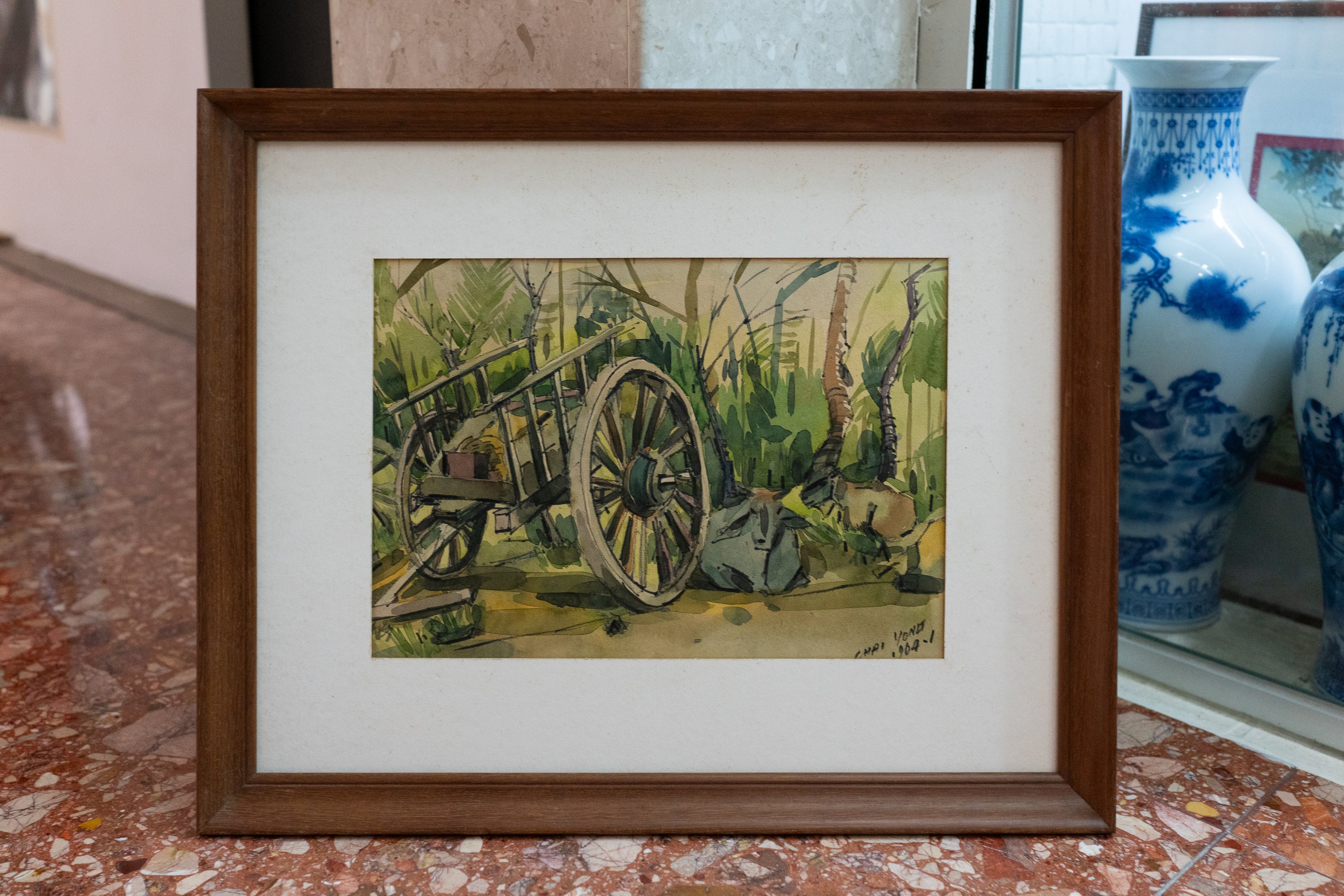 Hua Chai Yong, Untitled (Bull Cart), 1964