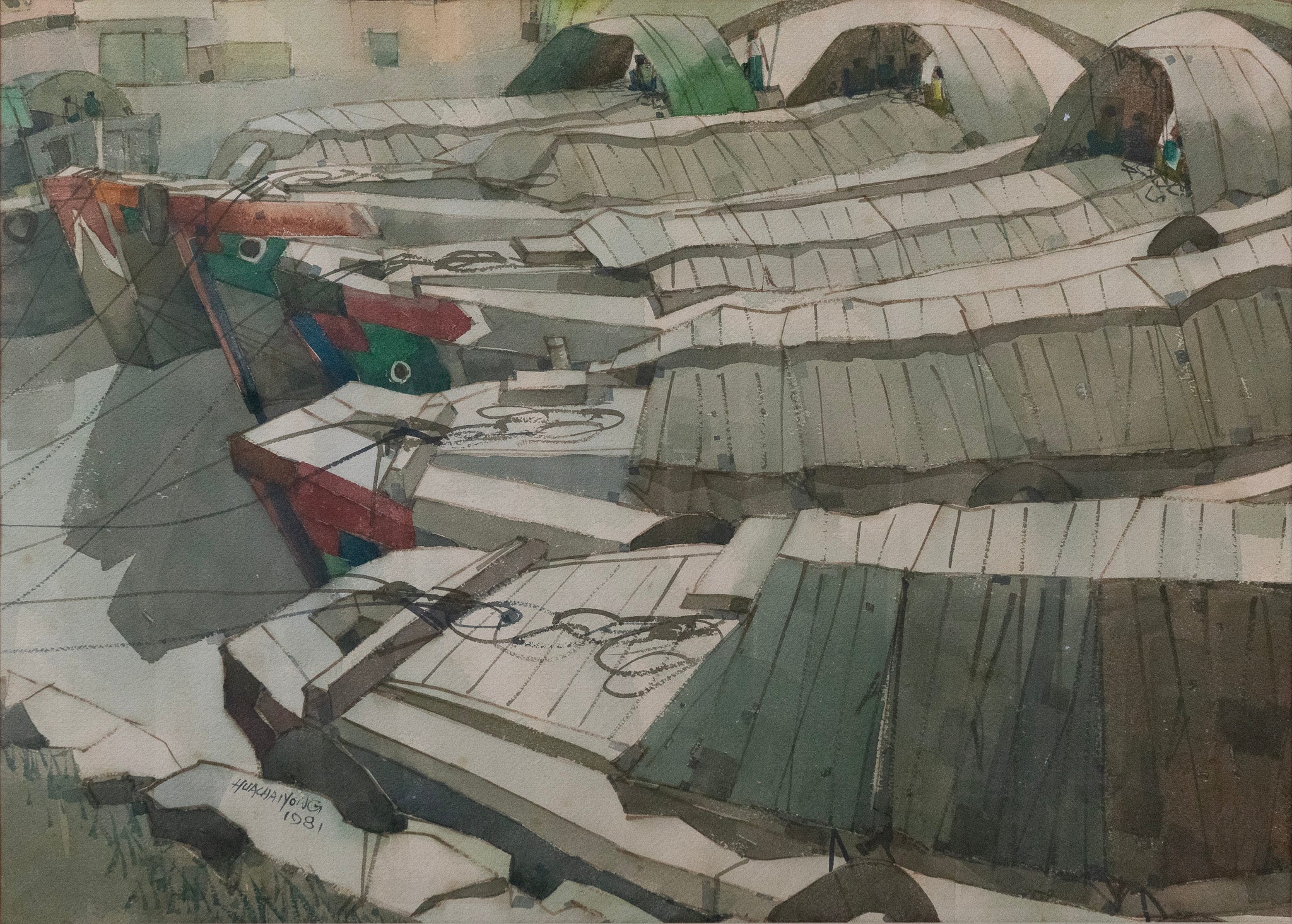 Hua Chai Yong, Untitled (Boat Quay, Singapore River), 1981