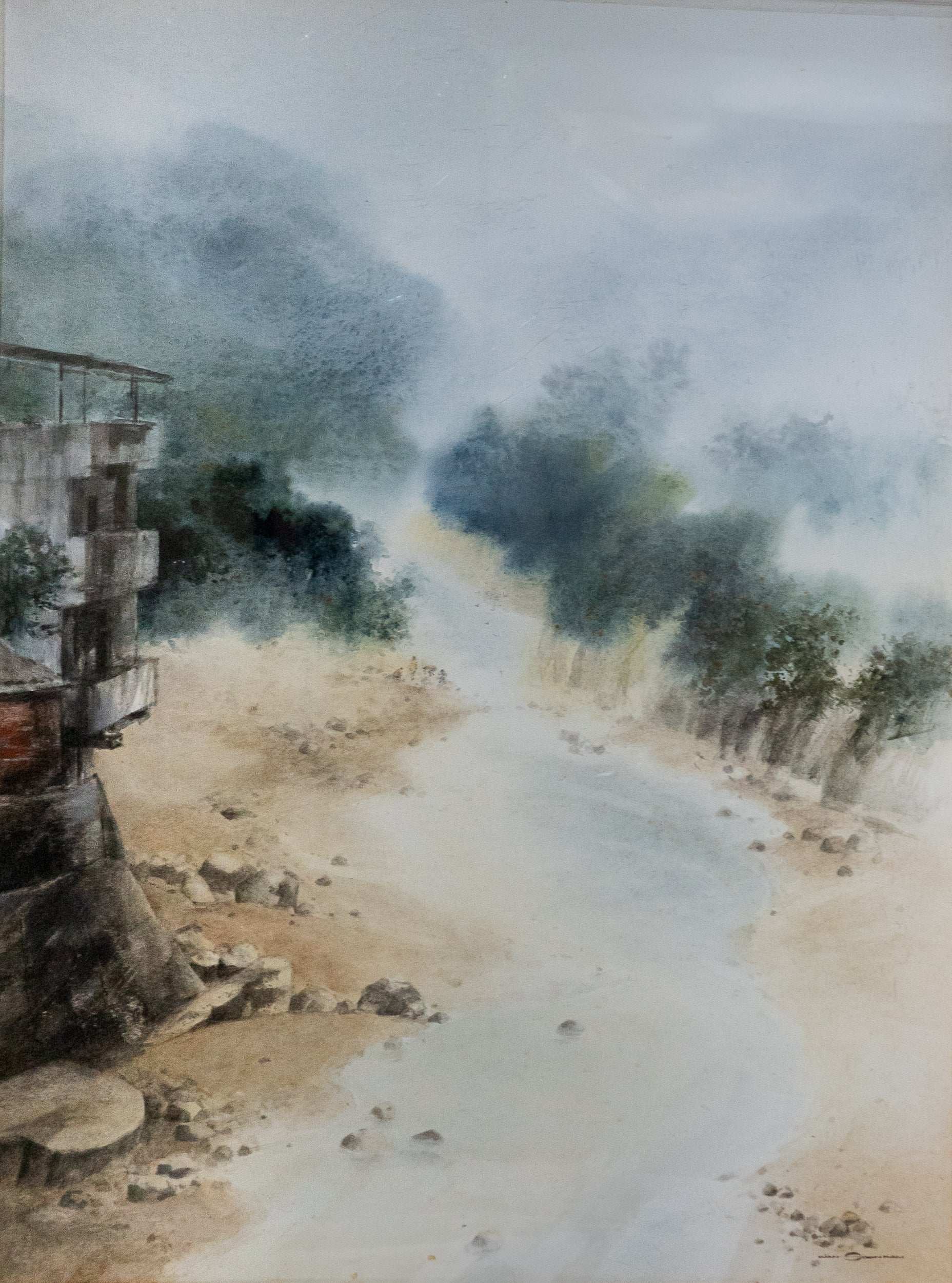 Wan Soon Kam, Untitled (House on a Knoll), Undated