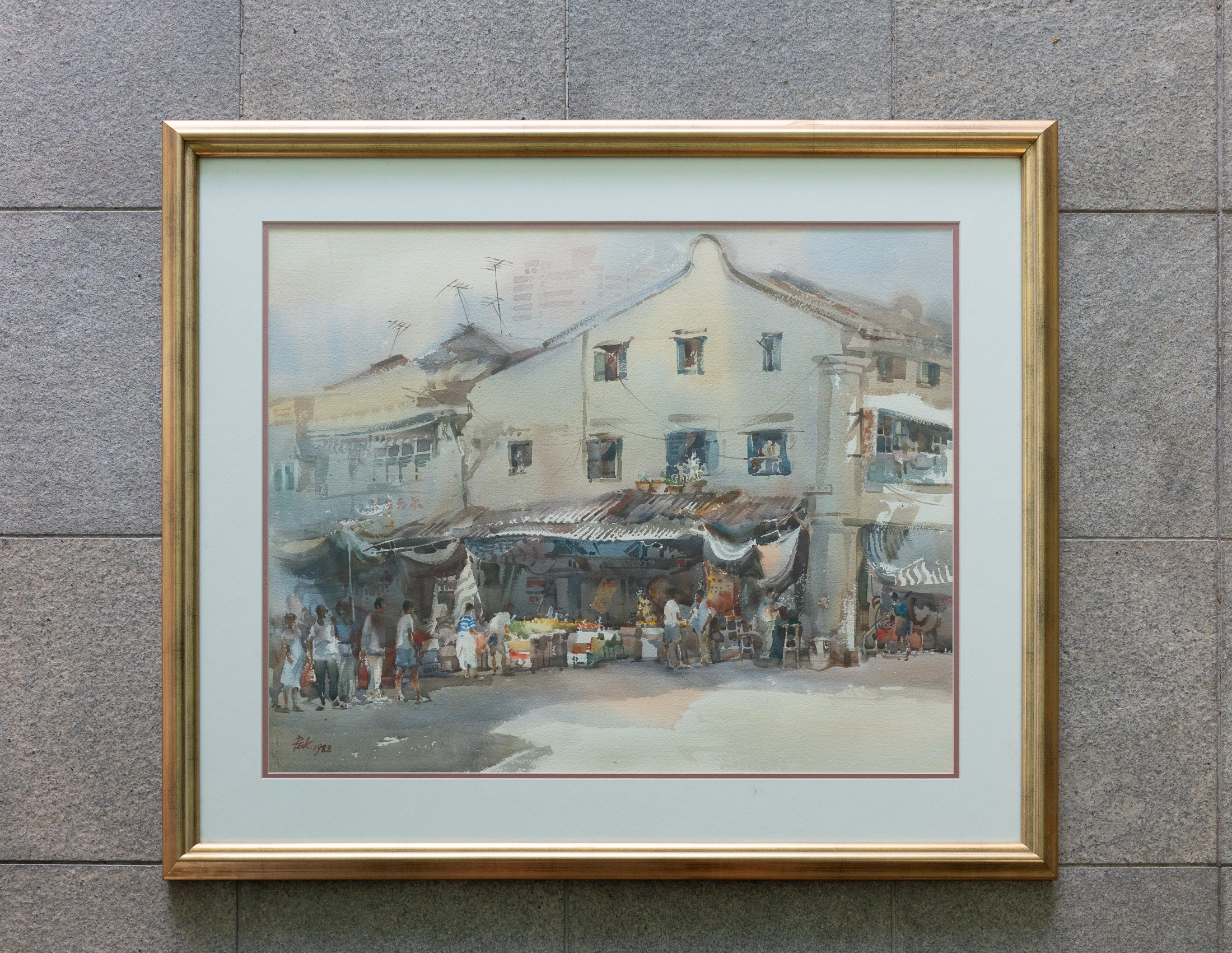 Peh Eng Seng, Untitled (Market Scene), 1988