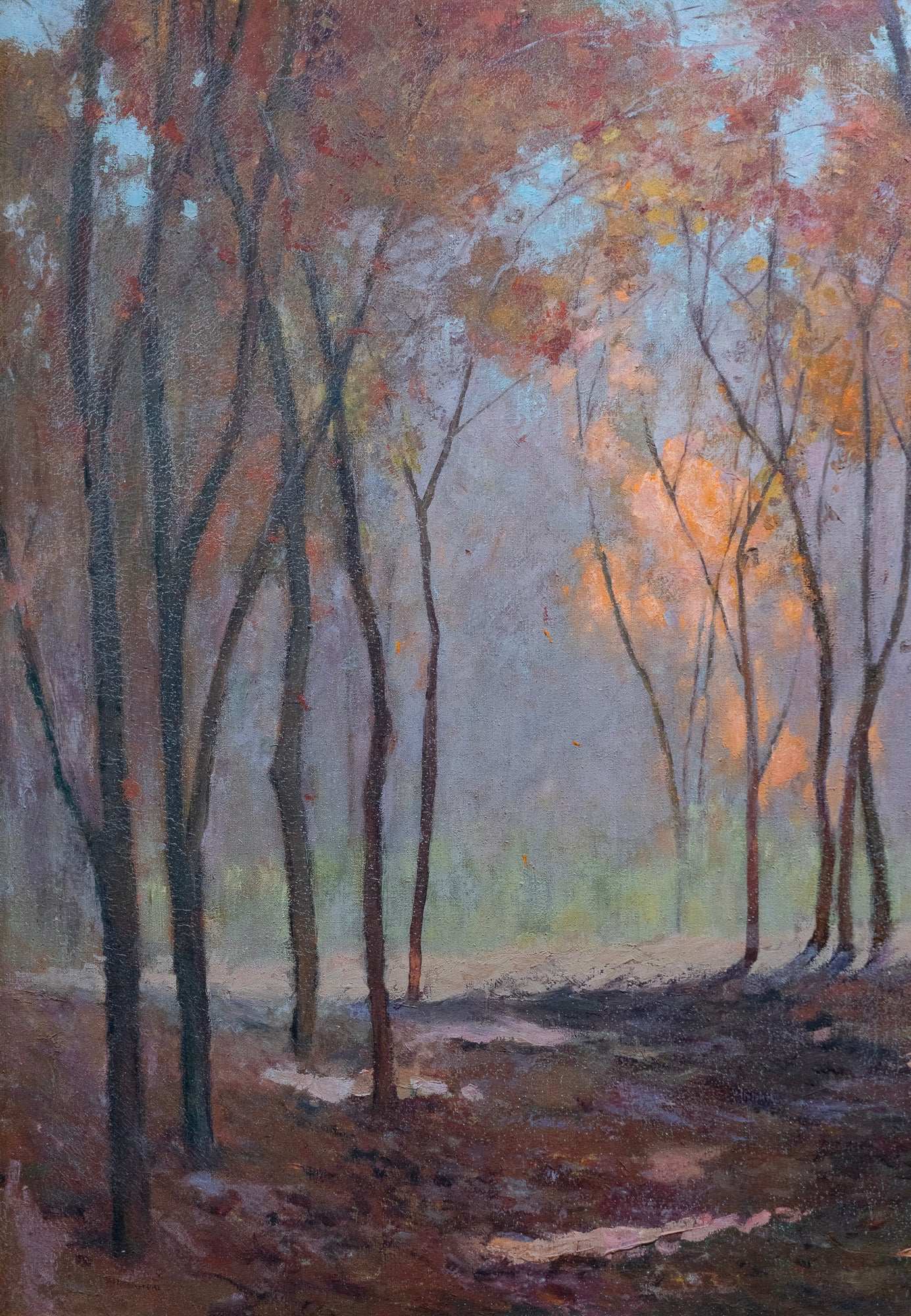 Unknown Artist, Untitled (Autumn Forest), 1989