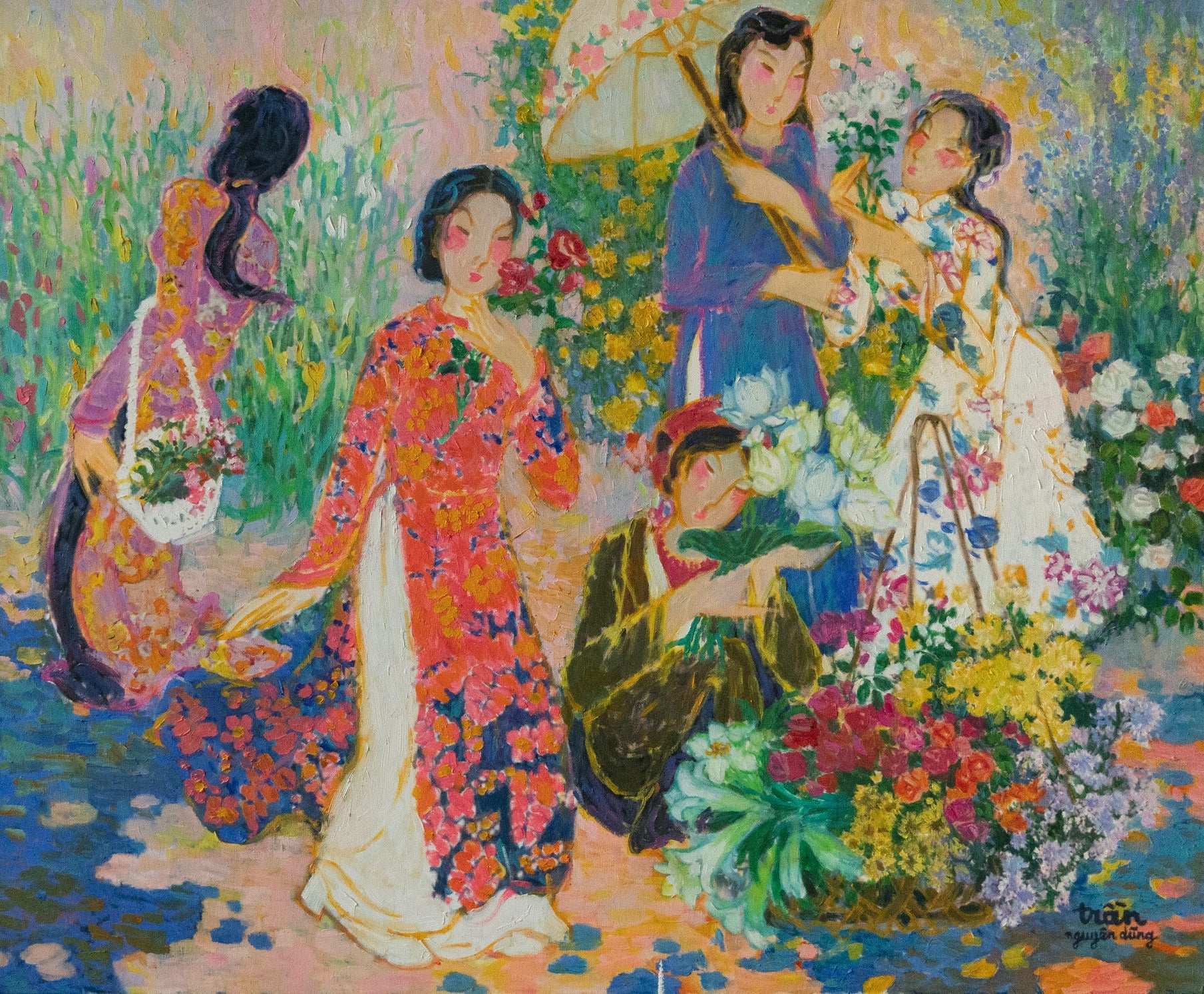Tran Nguyen Dung, Untitled (Five Girls), Undated – Art Again