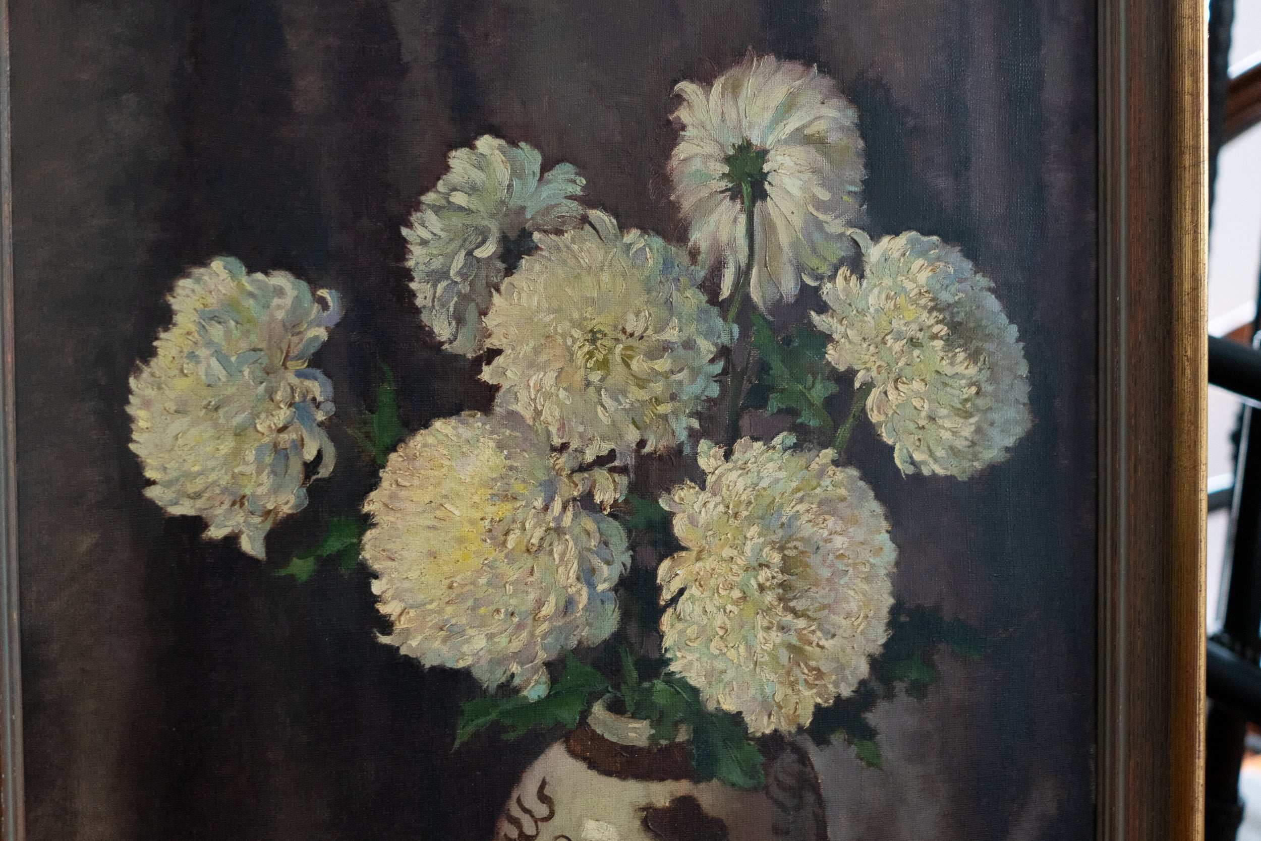 Siauw Tik Kwie, Still Life with Apples and Chrysanthemums, 1973
