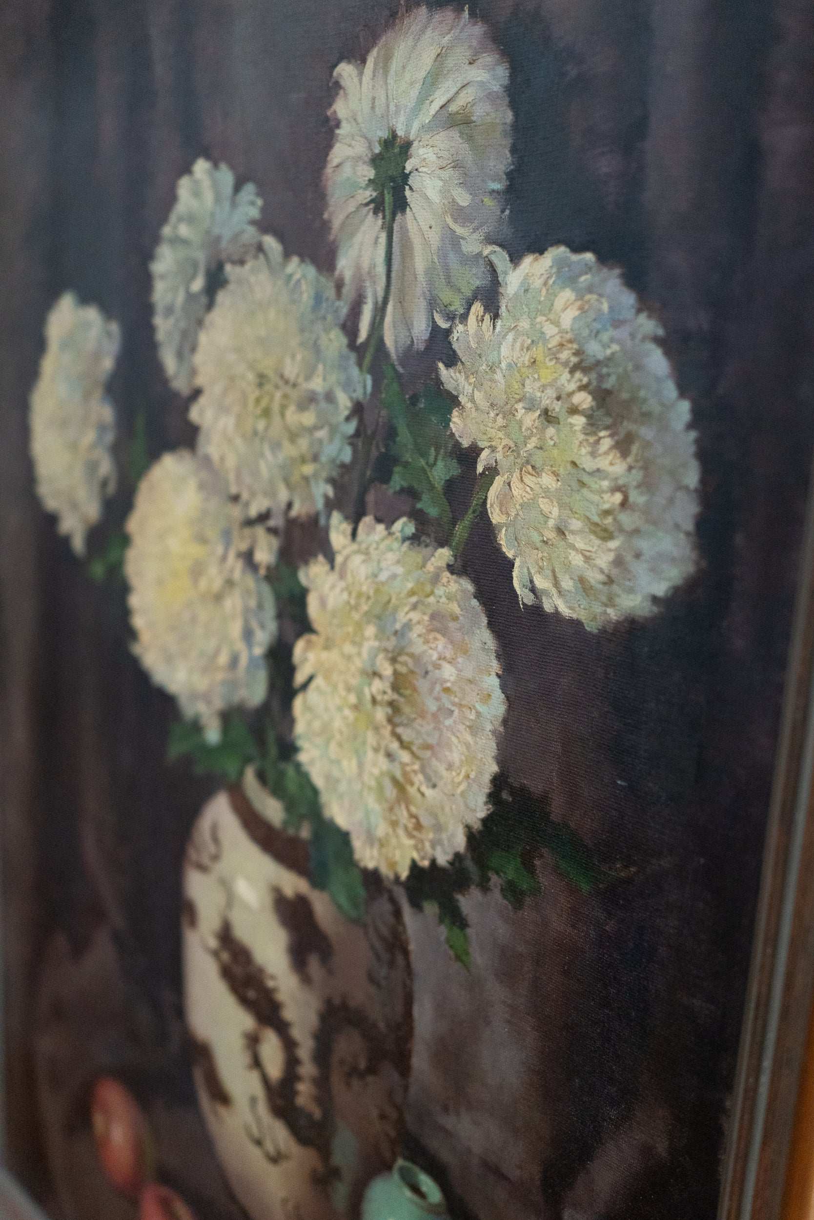 Siauw Tik Kwie, Still Life with Apples and Chrysanthemums, 1973