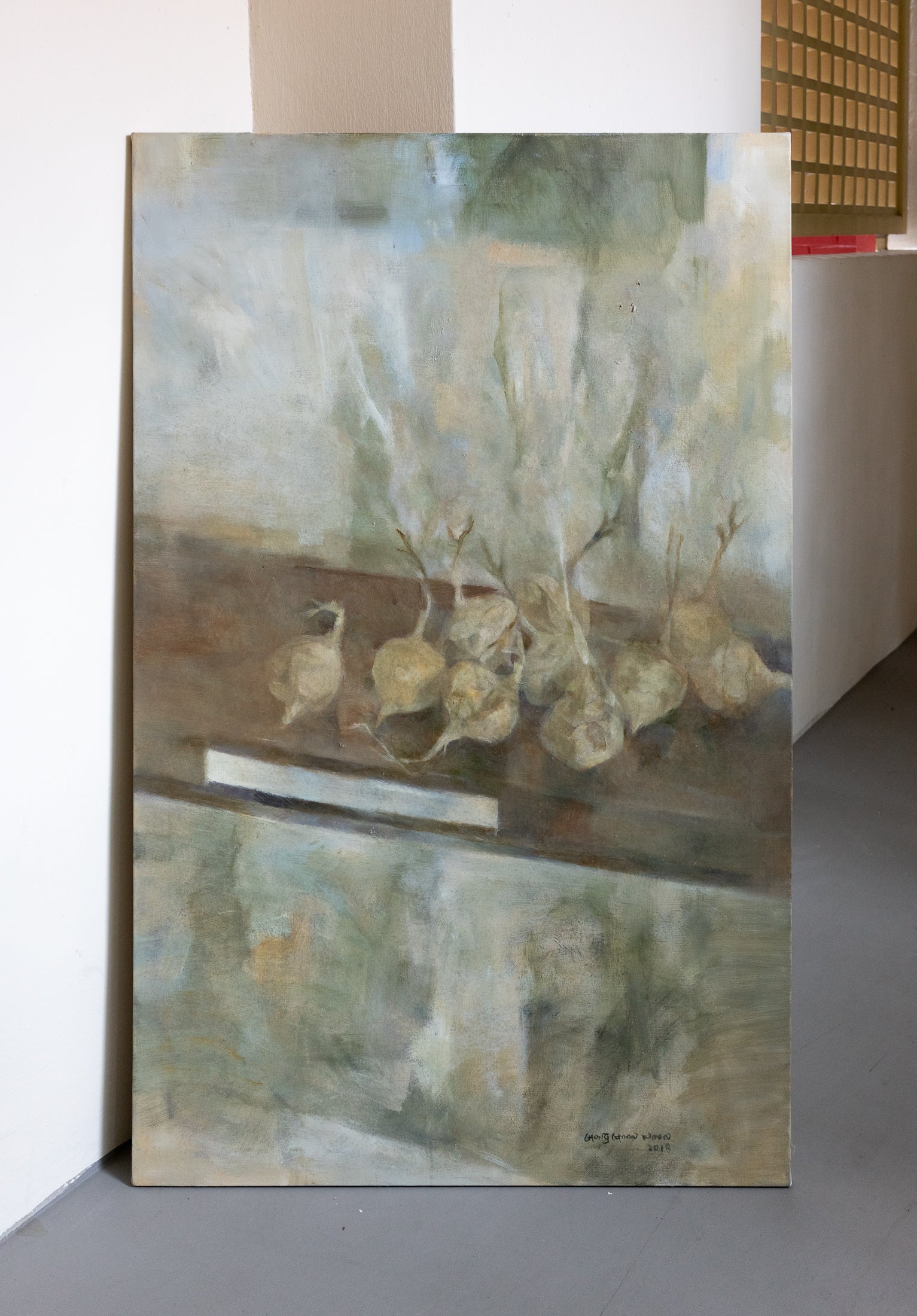 Chong Choon Woon, Untitled (Turnips on a Sill), 2018