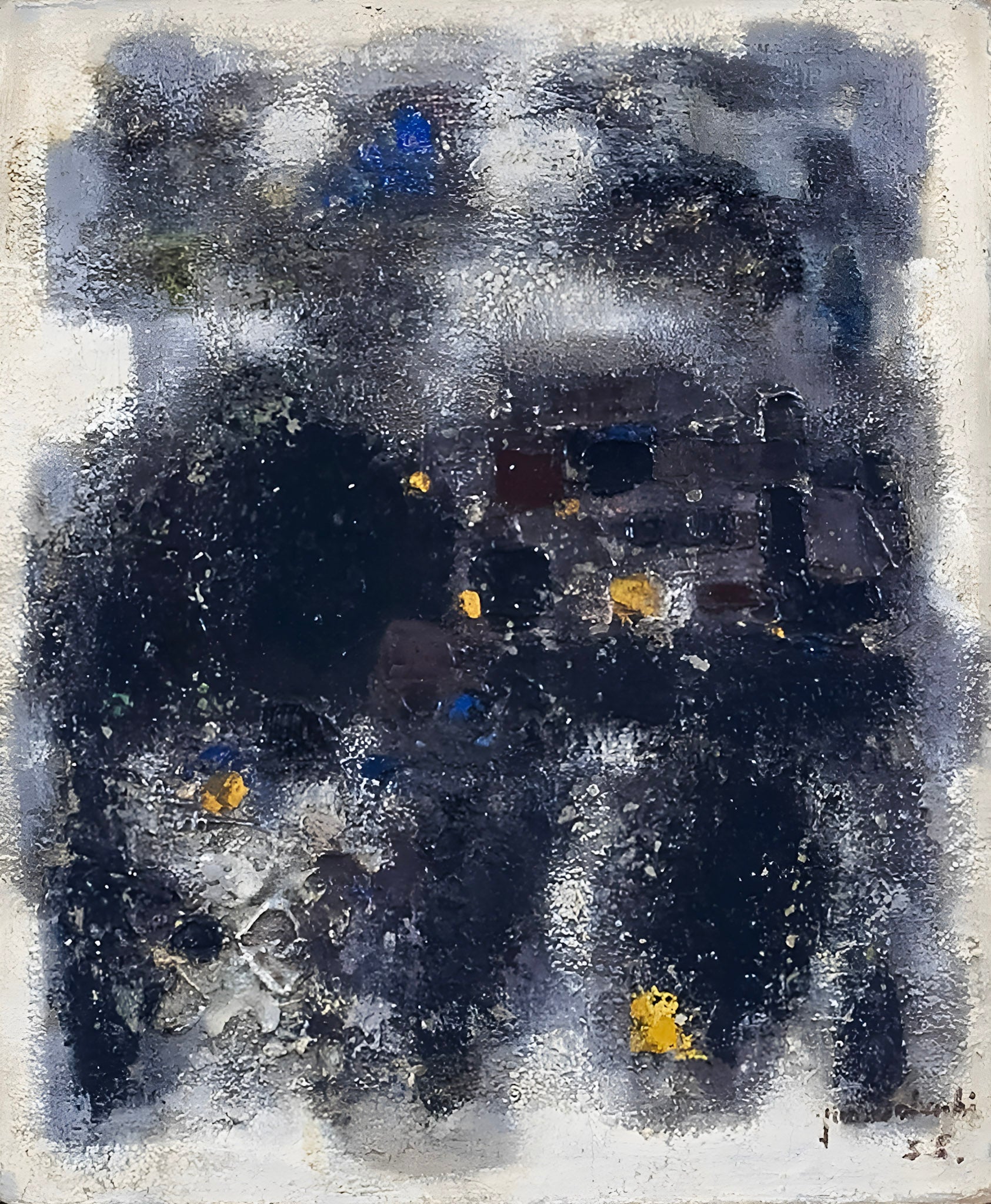 Jun Dobashi, Untitled (Blacks and Blues), 1958