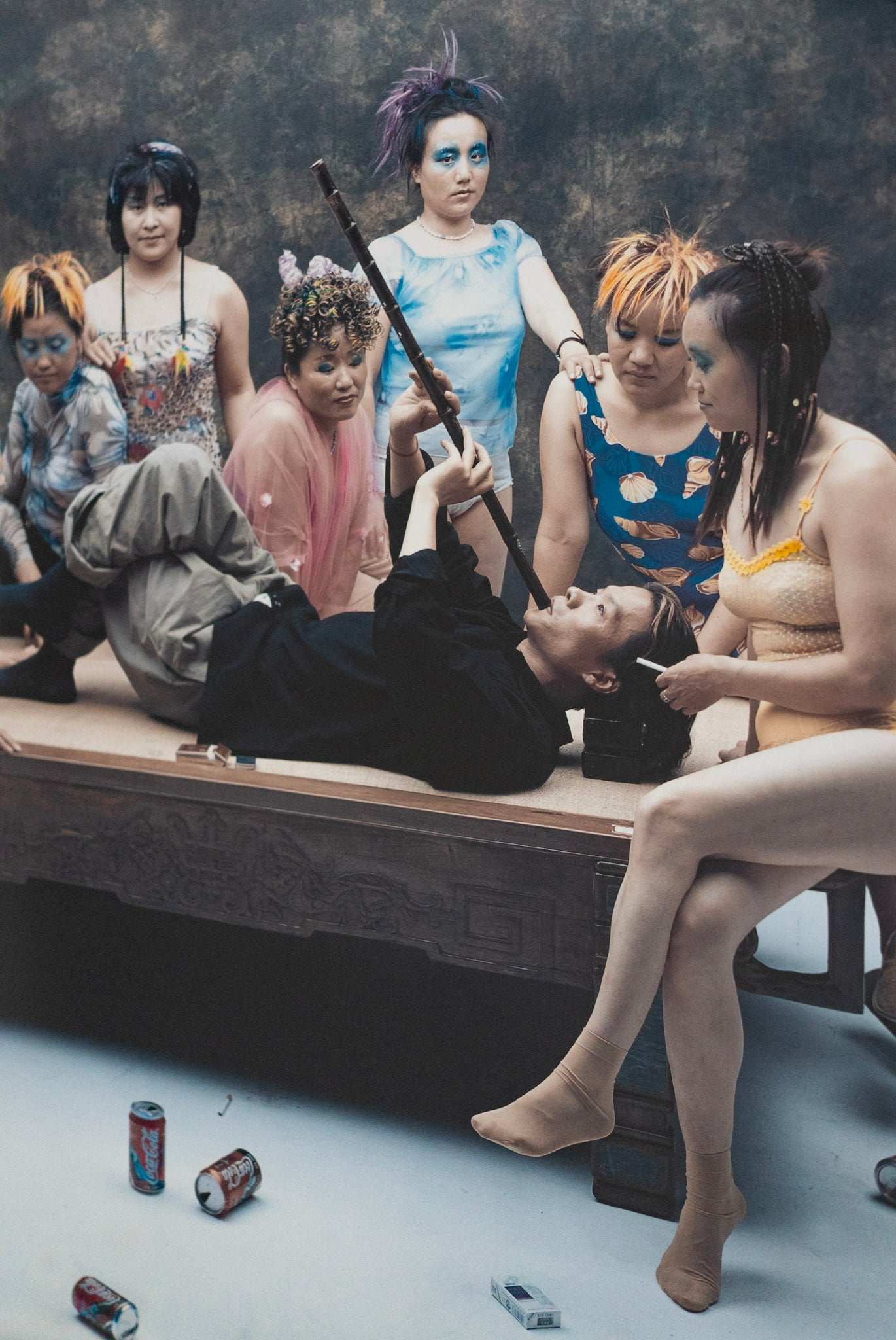 Wang Quingsong, Finding Fun, The Flute Player, 2000