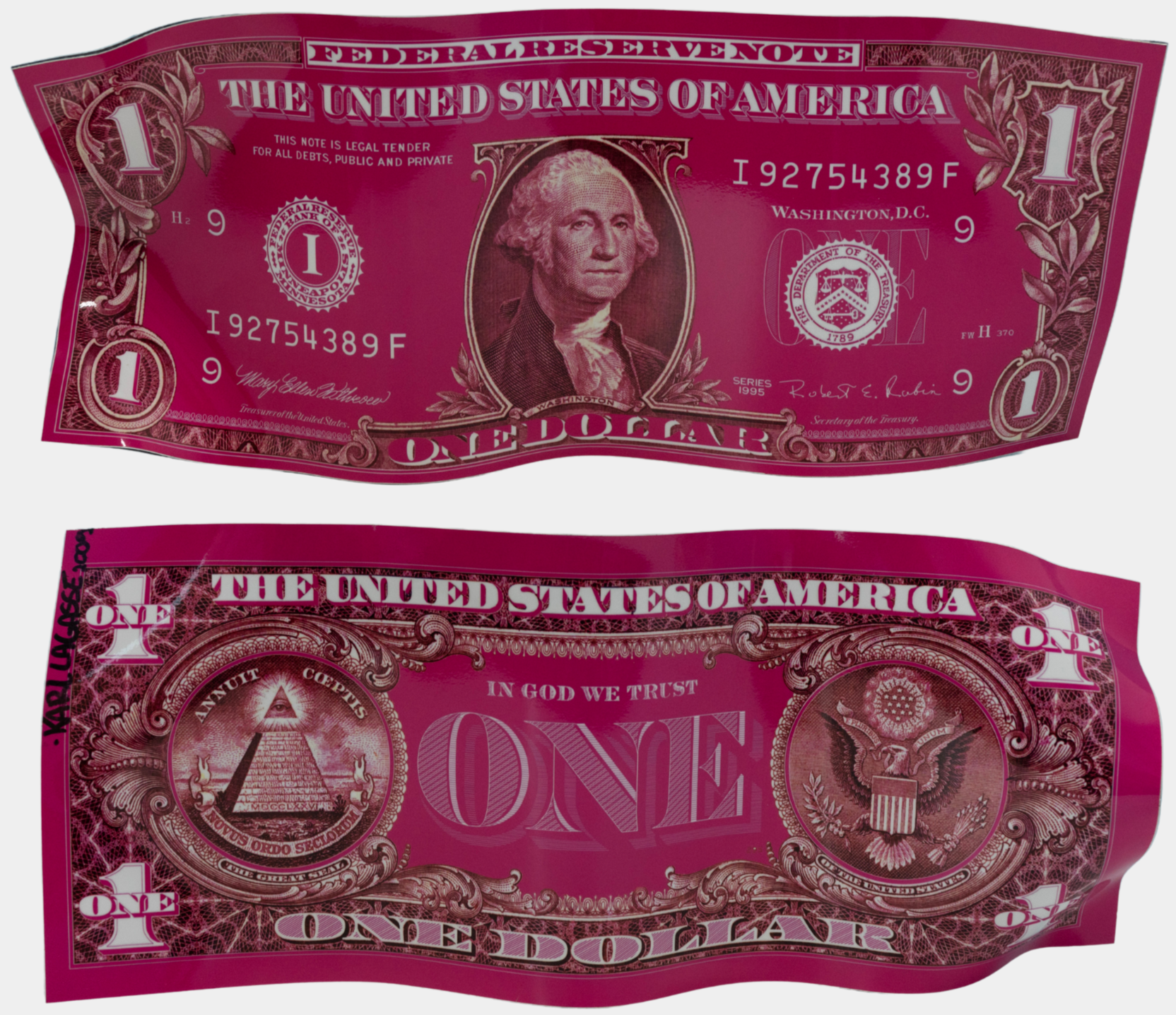 Karl Lagasse, One Little Dollars (Pink-Back), Undated