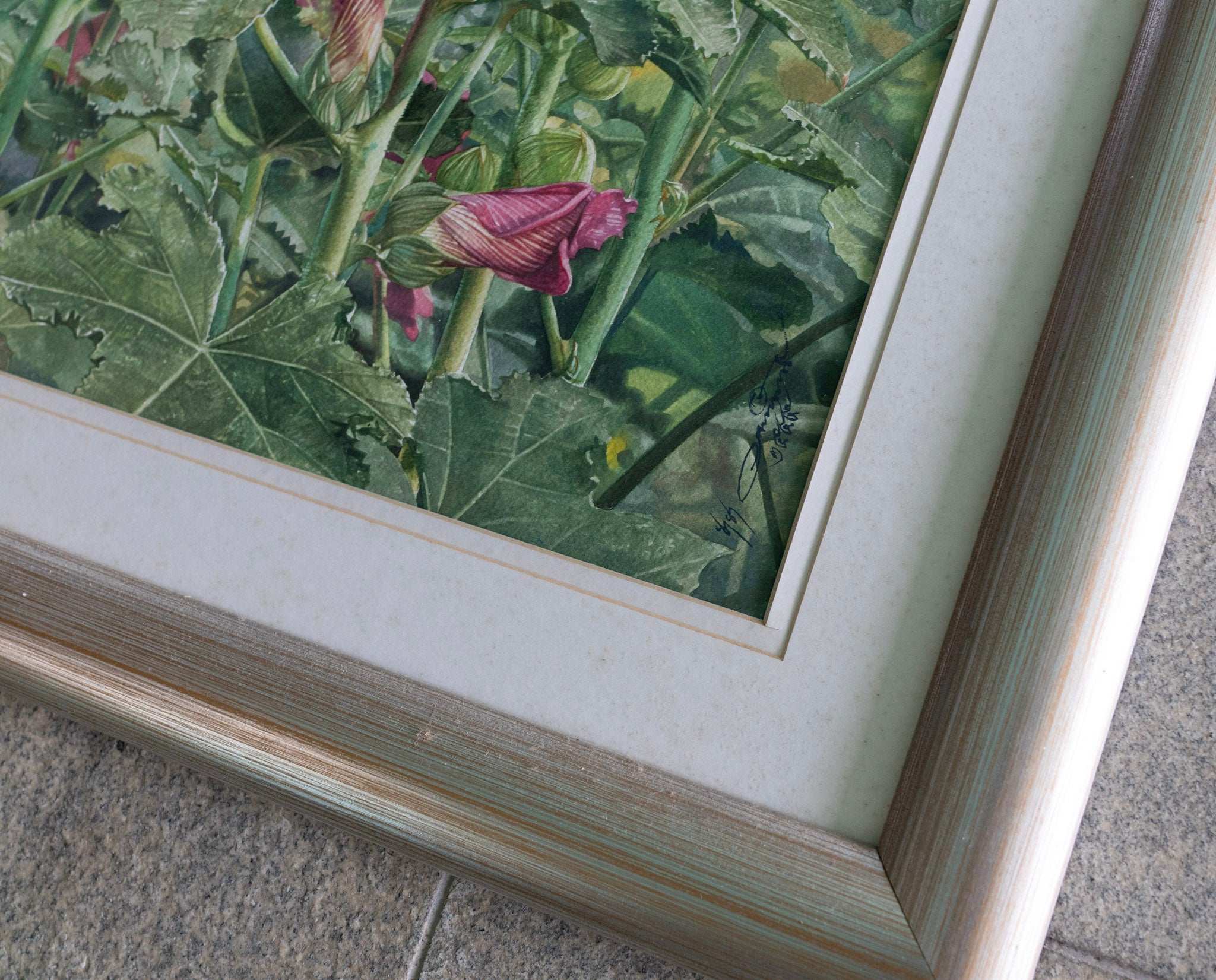 Unknown Artist, Untitled (Wild Rose, Hollyhock), 1999