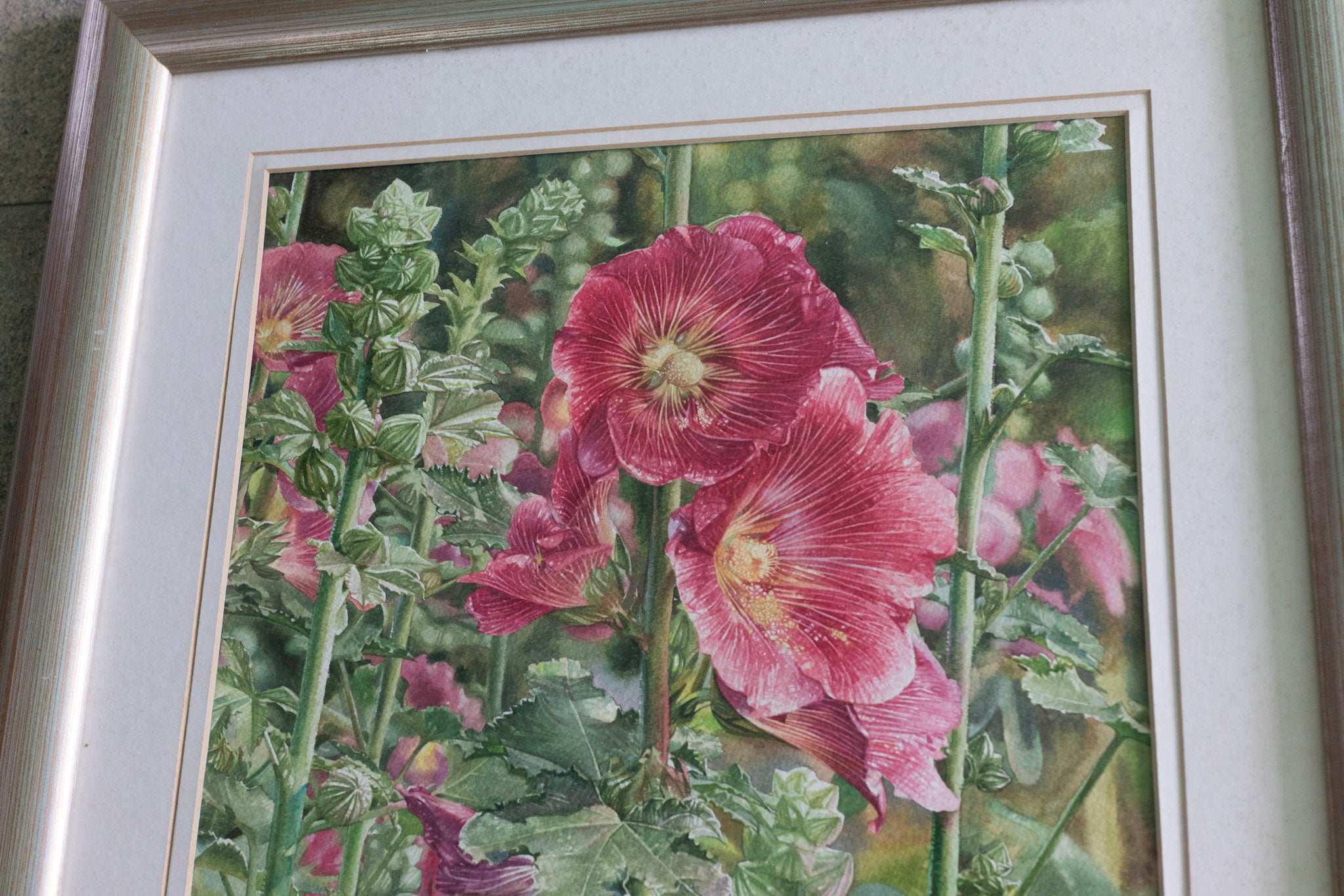 Unknown Artist, Untitled (Wild Rose, Hollyhock), 1999