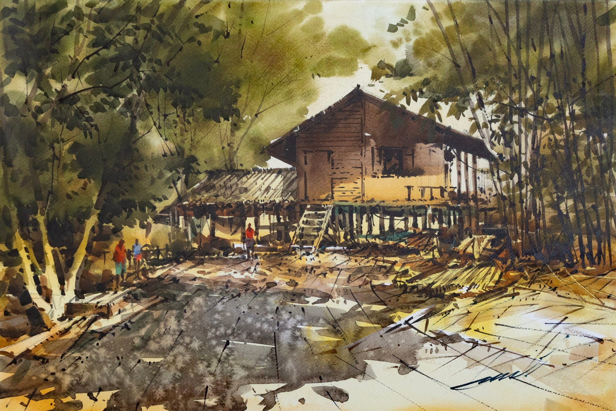 Thaworn Merurat, Untitled (House in the Forest), Undated
