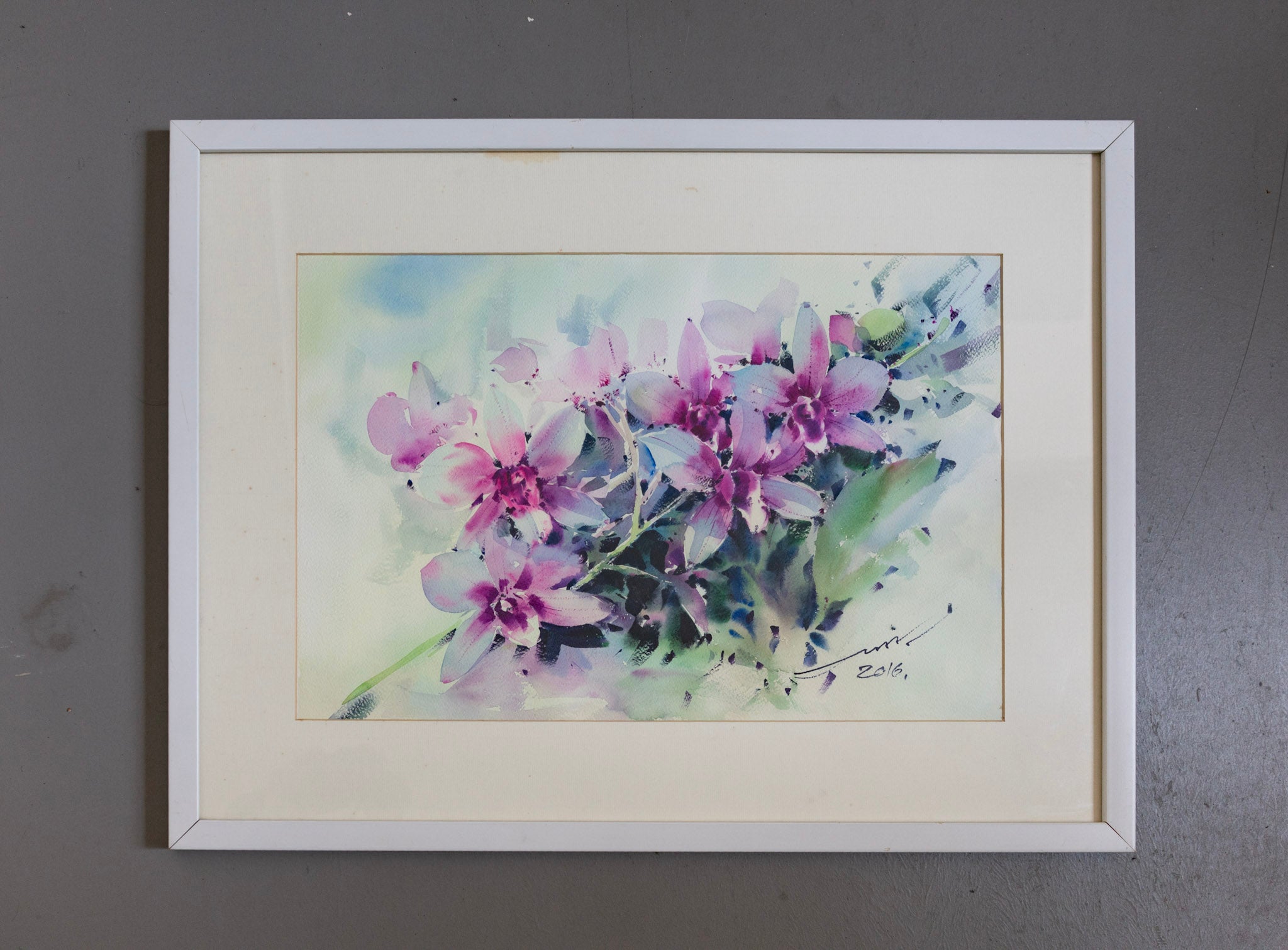 Thaworn Merurat, Untitled (Pink Flowers I), 2016