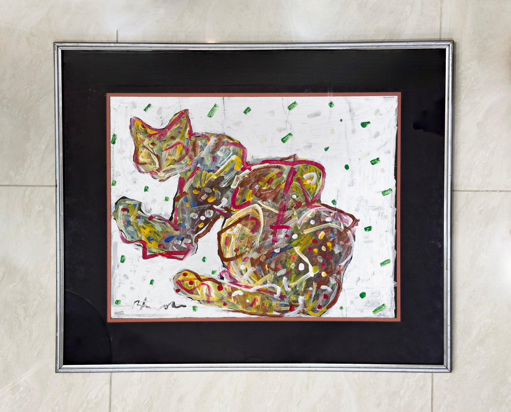 R.B. Bhaskaran, Untitled (Cat), c. 1990