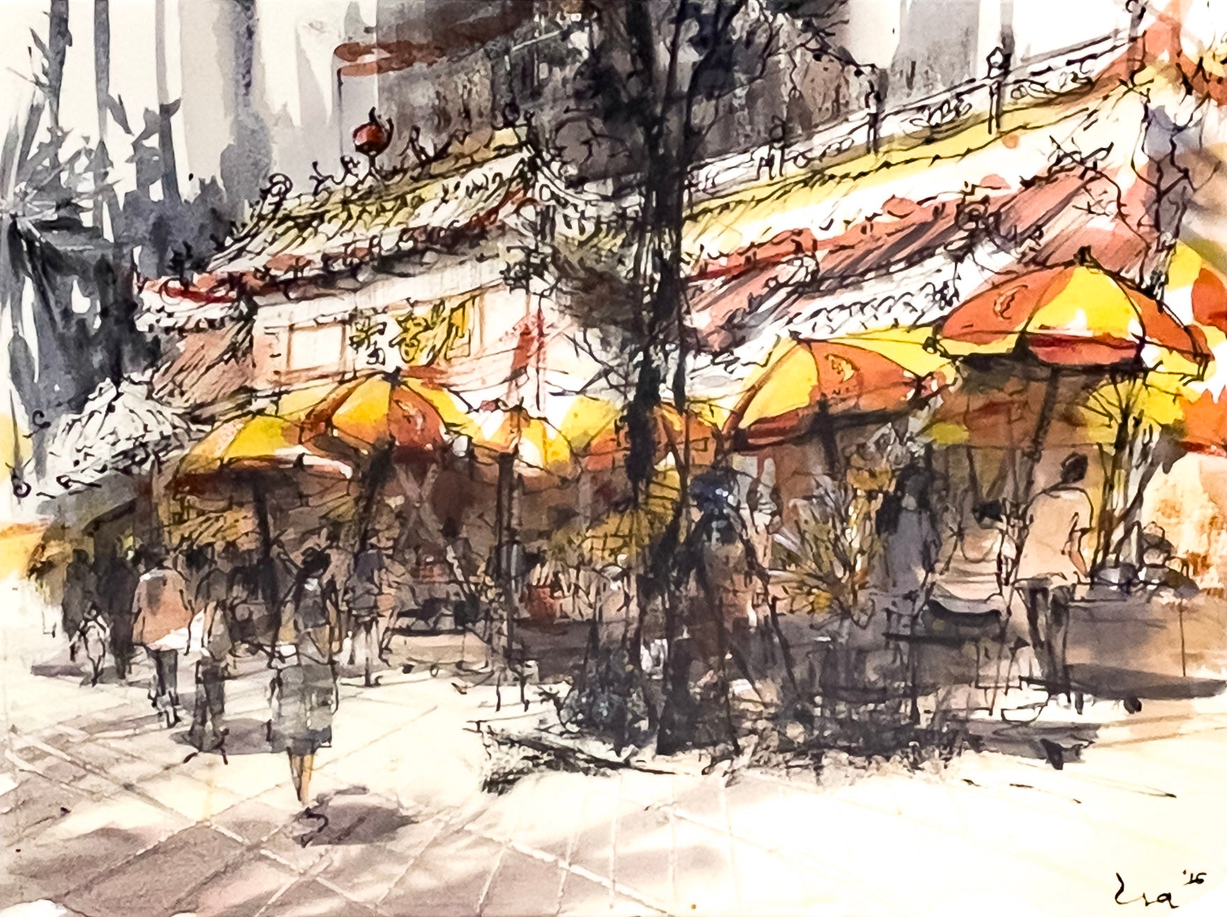 Lisa Huang, Untitled (Market Stalls), 2016