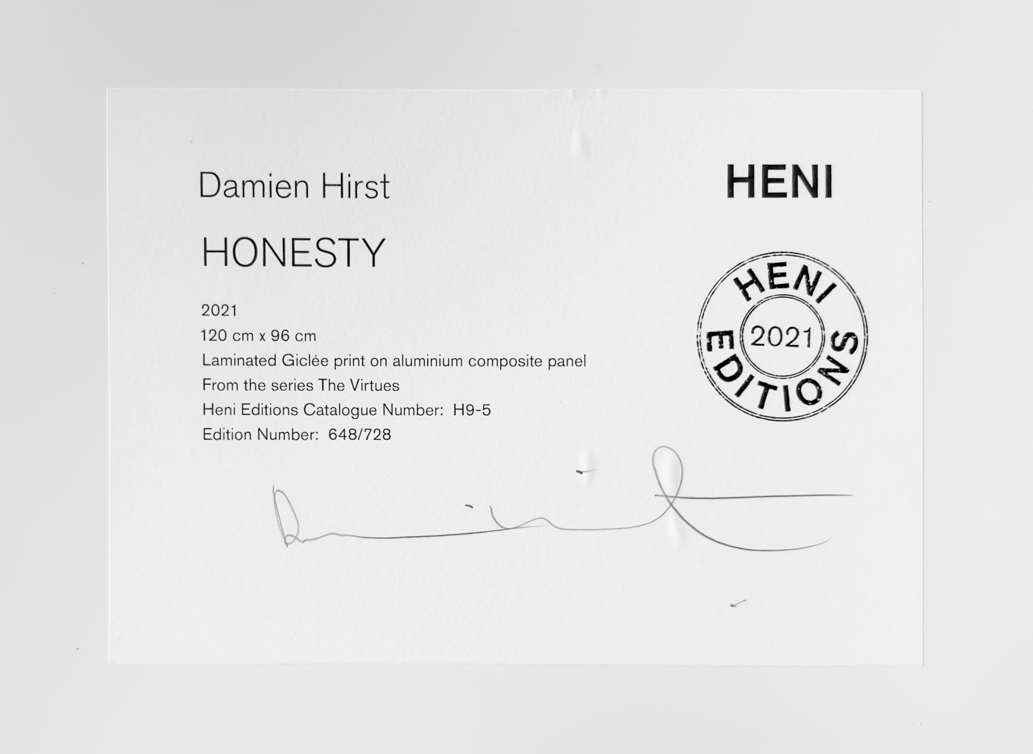 Damien Hirst, Honesty, 2021