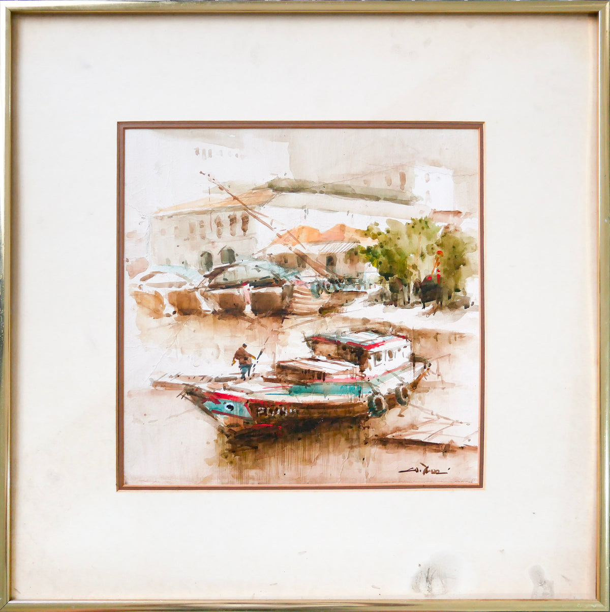 Ang Ah Tee, Untitled (Singapore River), c. 1980s