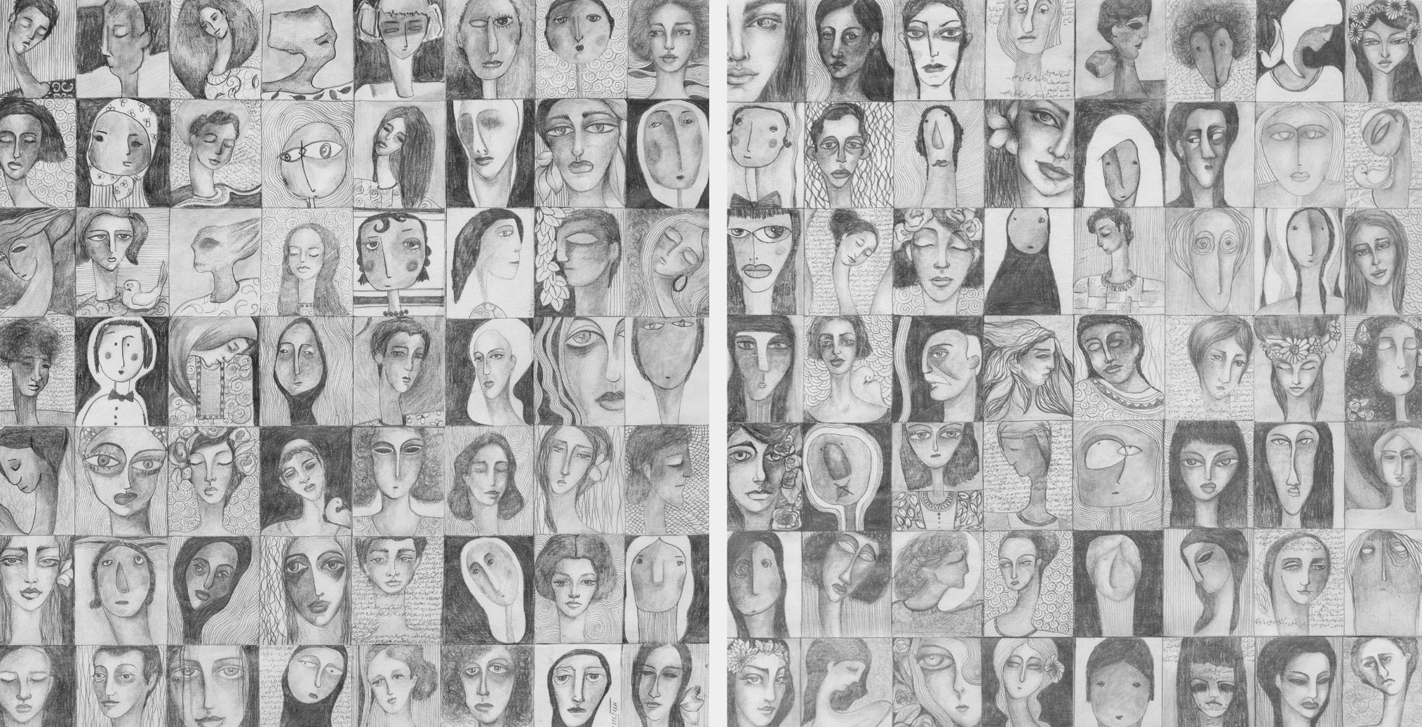 Ayda Chahardoli, Untitled (Pair of Portraits), 1997