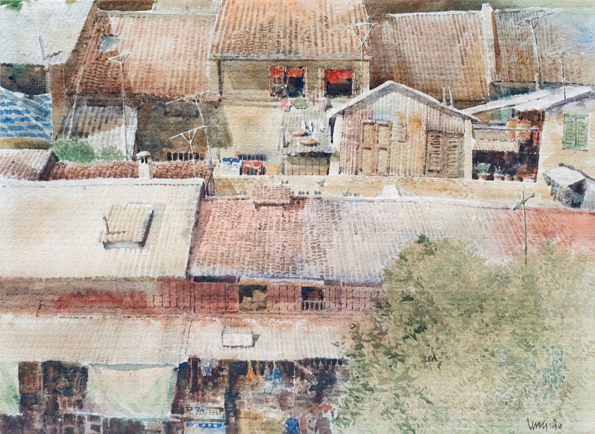 Leng Joon Wong, Untitled (Shophouse Roofs), 1990