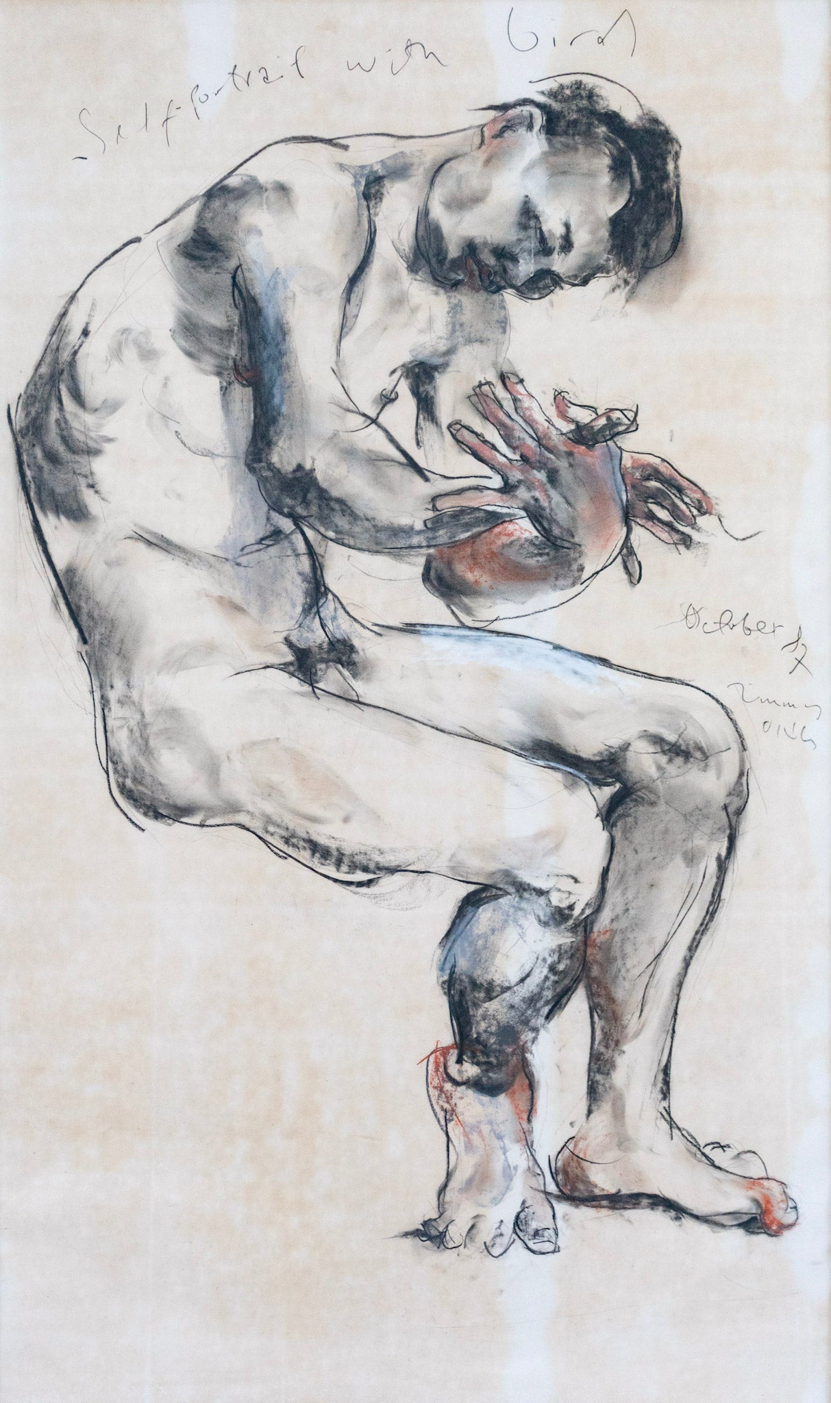Jimmy Ong, Self Portrait with Bird, 1987