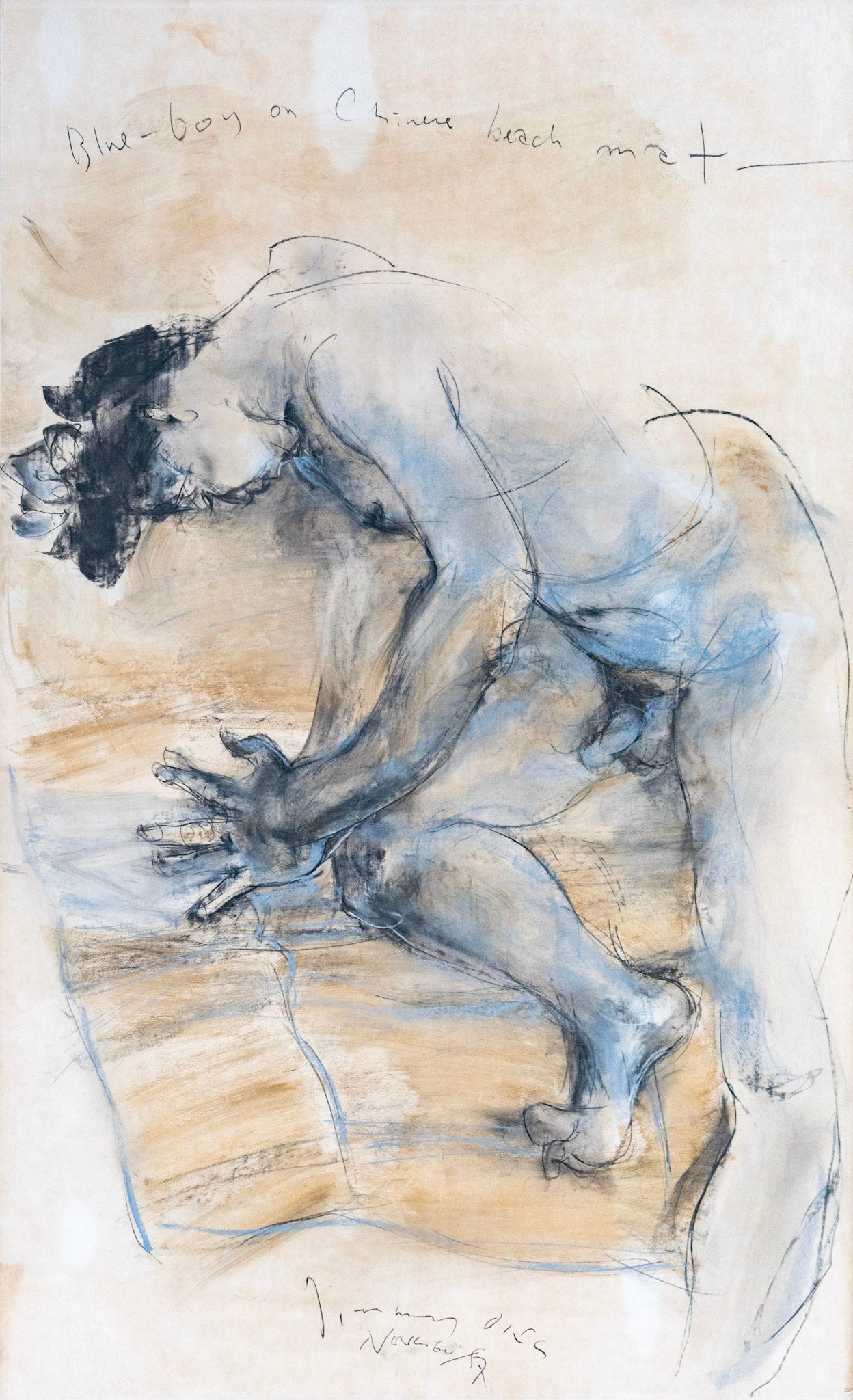 Jimmy Ong, Blue-boy on Chinese Beach Mat, 1987