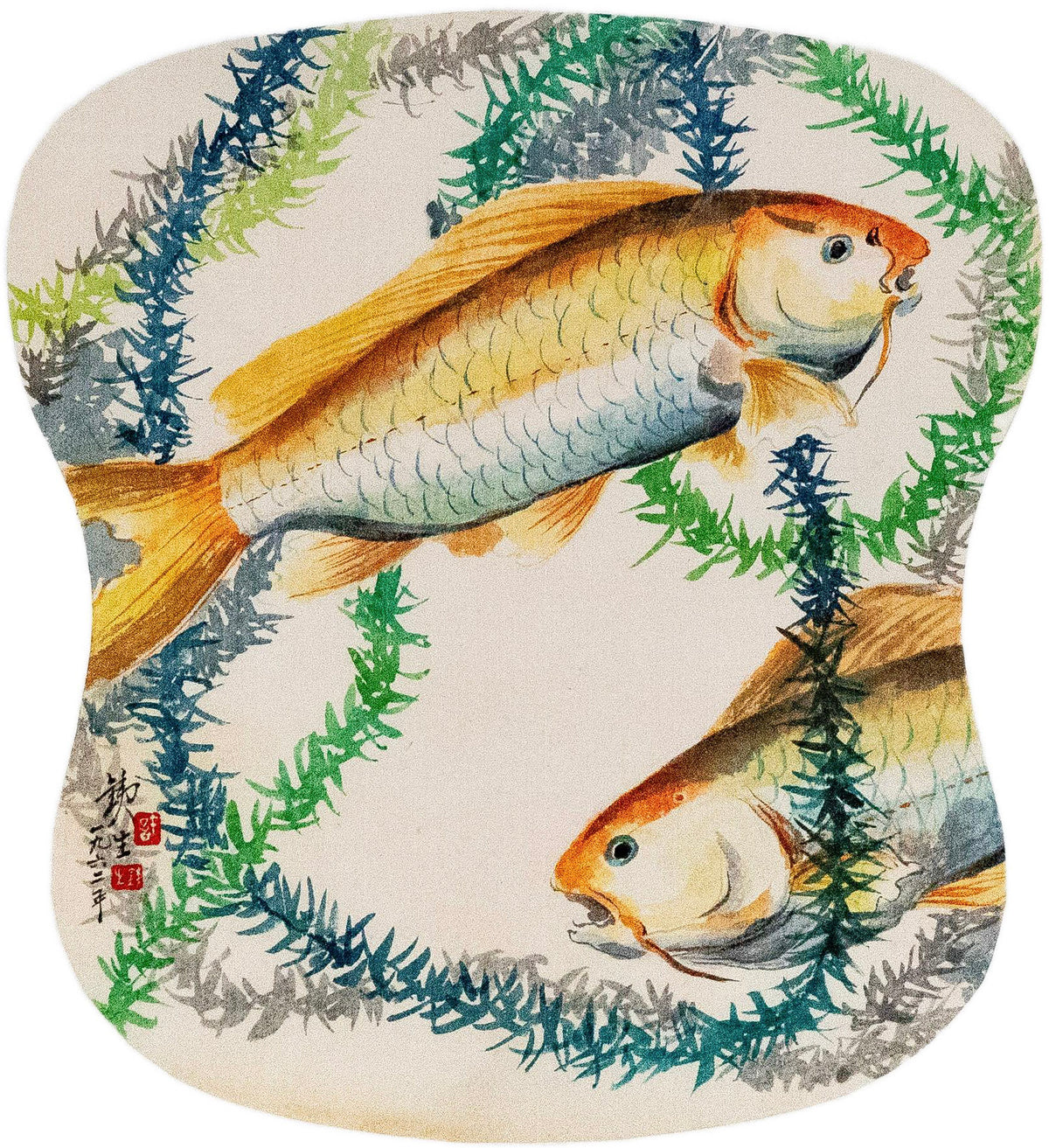 Shui Tit Sing, Untitled (Two Golden Carps), 1962